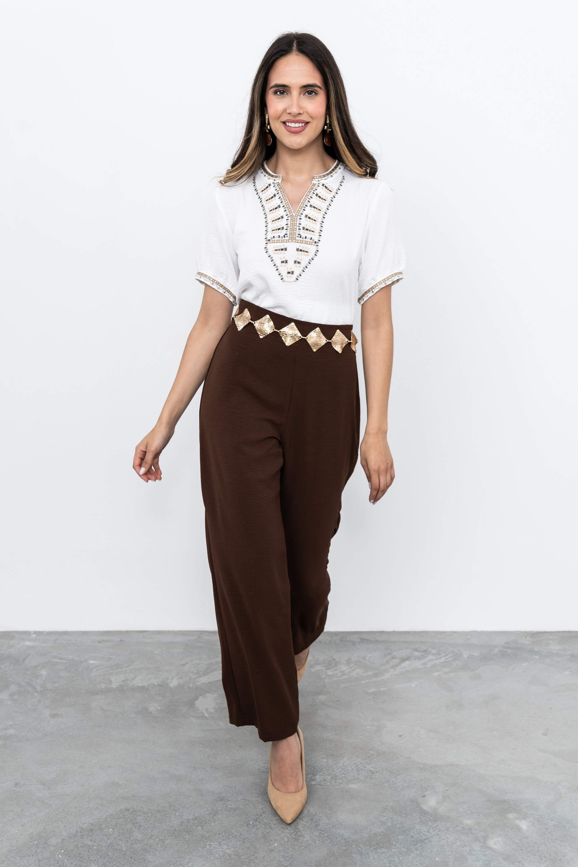 PANTALÓN RECTO CHOCOLATE