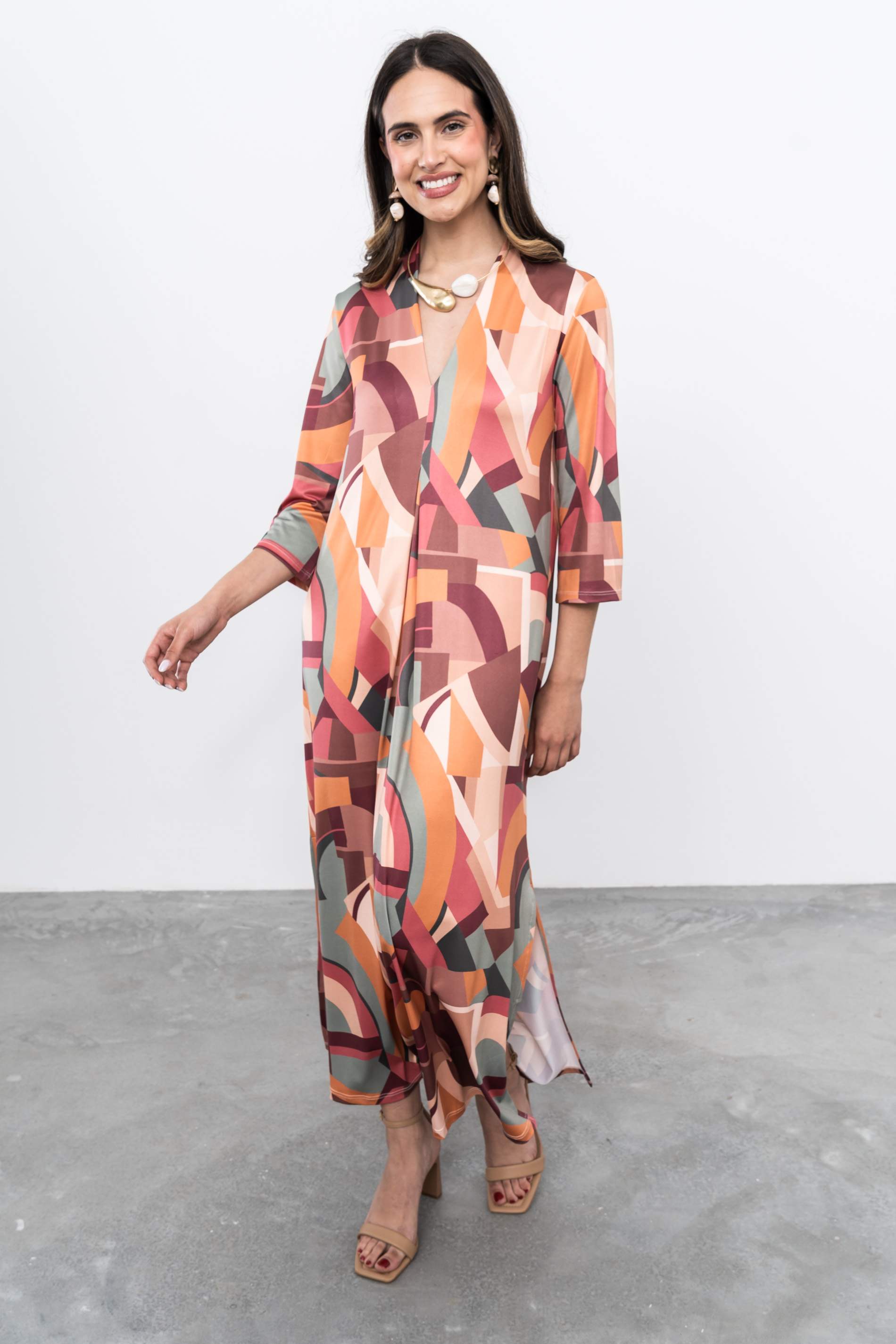 VESTIDO FUELLE GEOMÉTRICOS