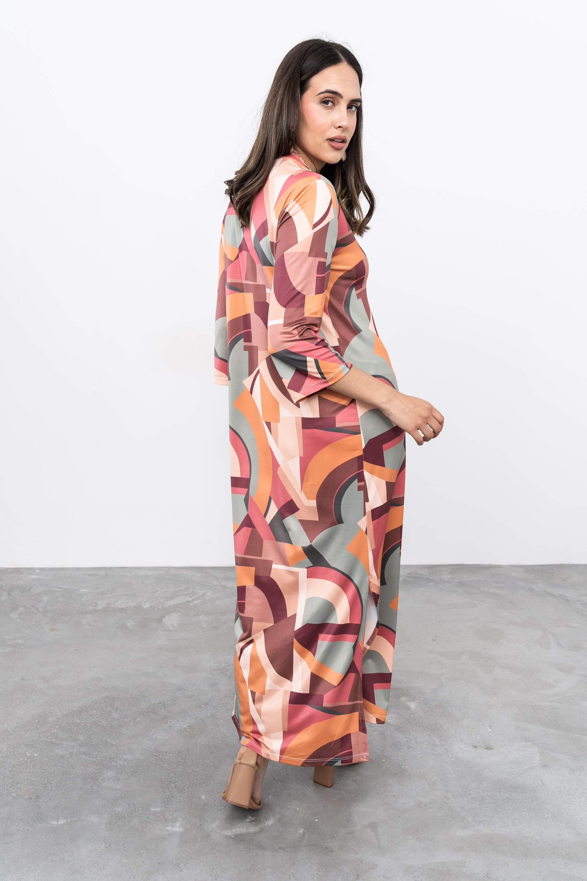 VESTIDO FUELLE GEOMÉTRICOS