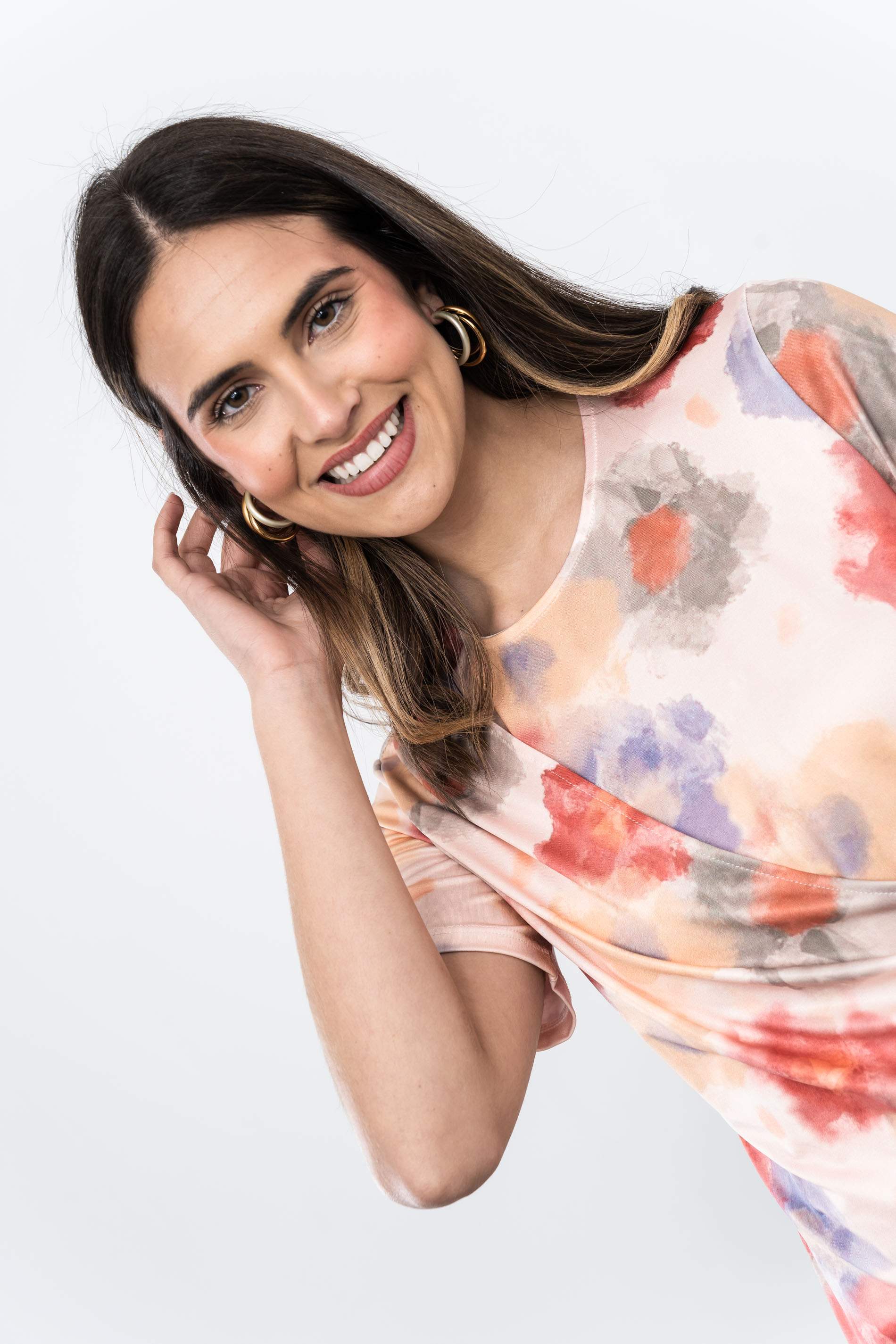 CAMISETA NUDO FLOR ACUARELA