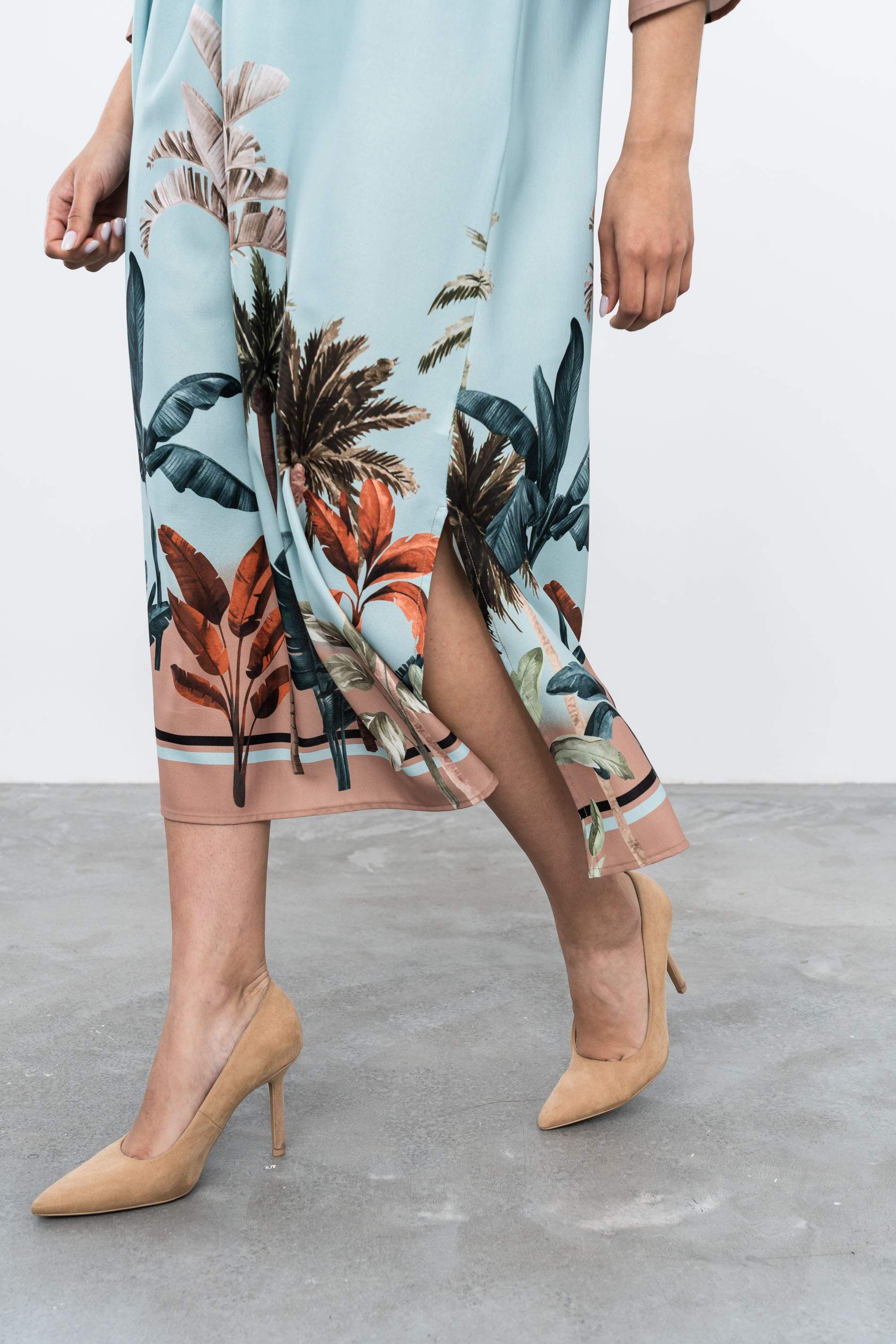 VESTIDO FUELLE PALMERAS