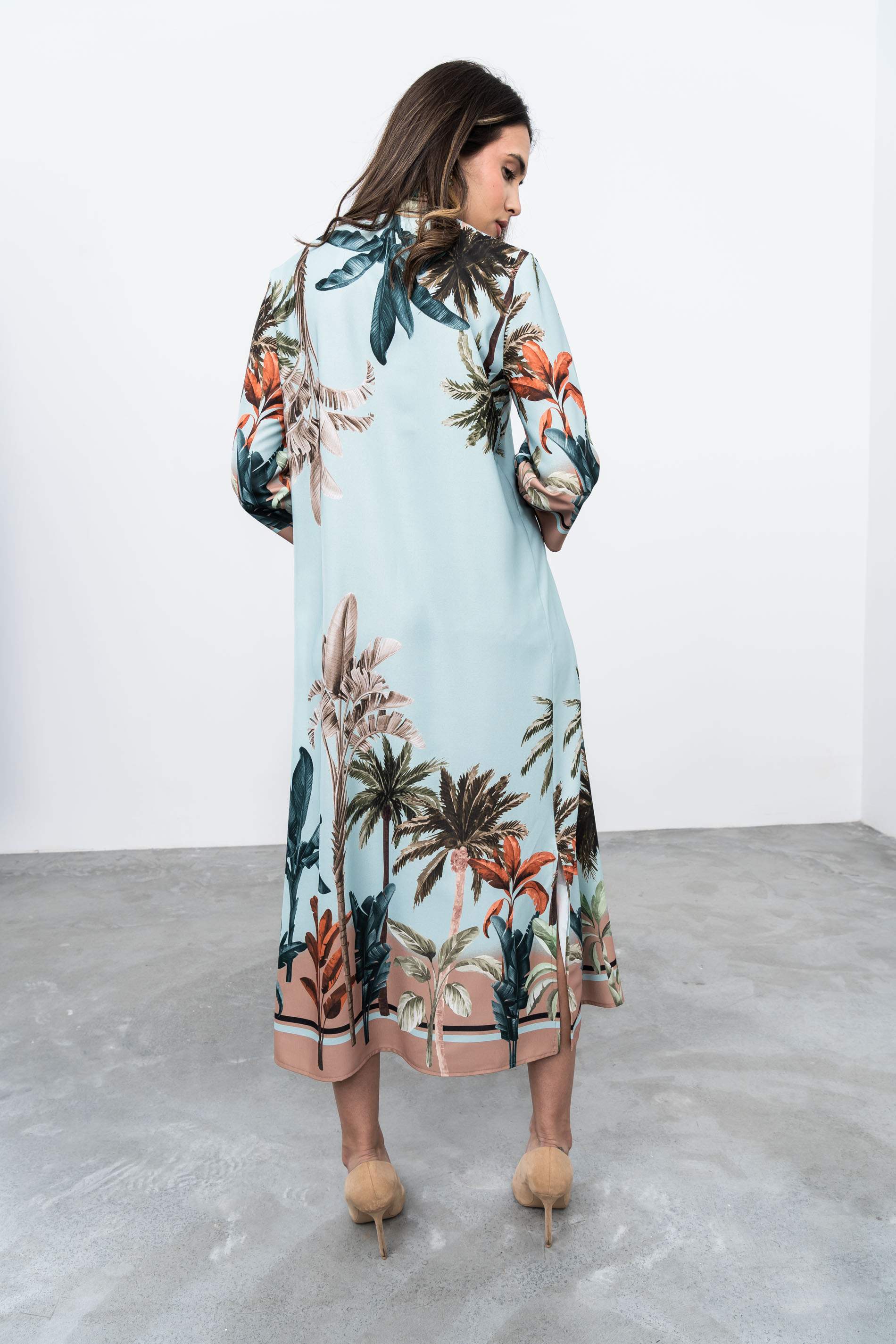 VESTIDO FUELLE PALMERAS