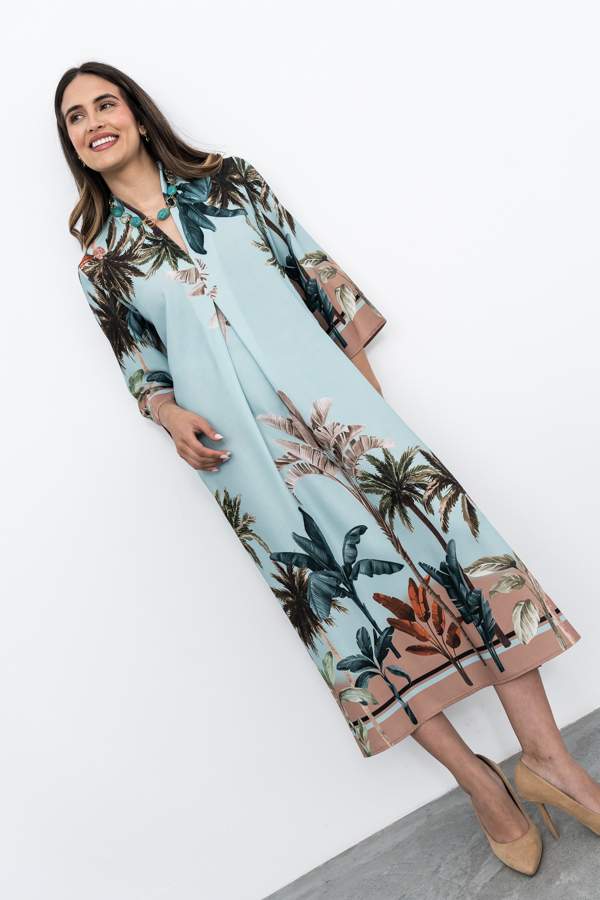 VESTIDO FUELLE PALMERAS