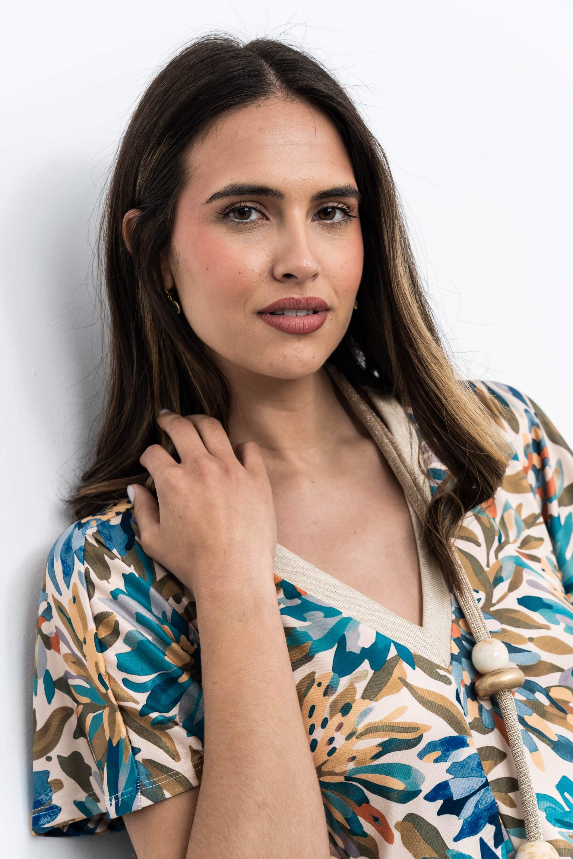 VESTIDO PLIEGUE FLOR