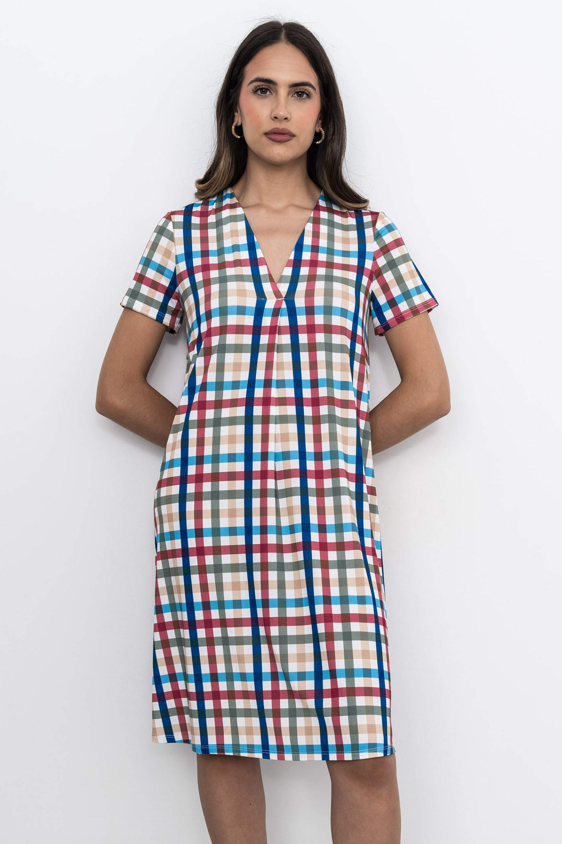 VESTIDO TABLA CUADROS COLOR