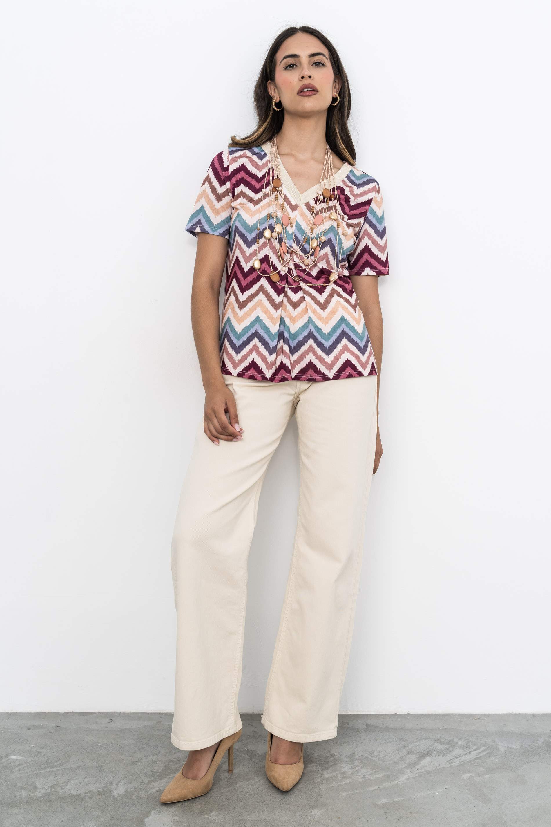 CAMISETA ZIG-ZAG RIBETE