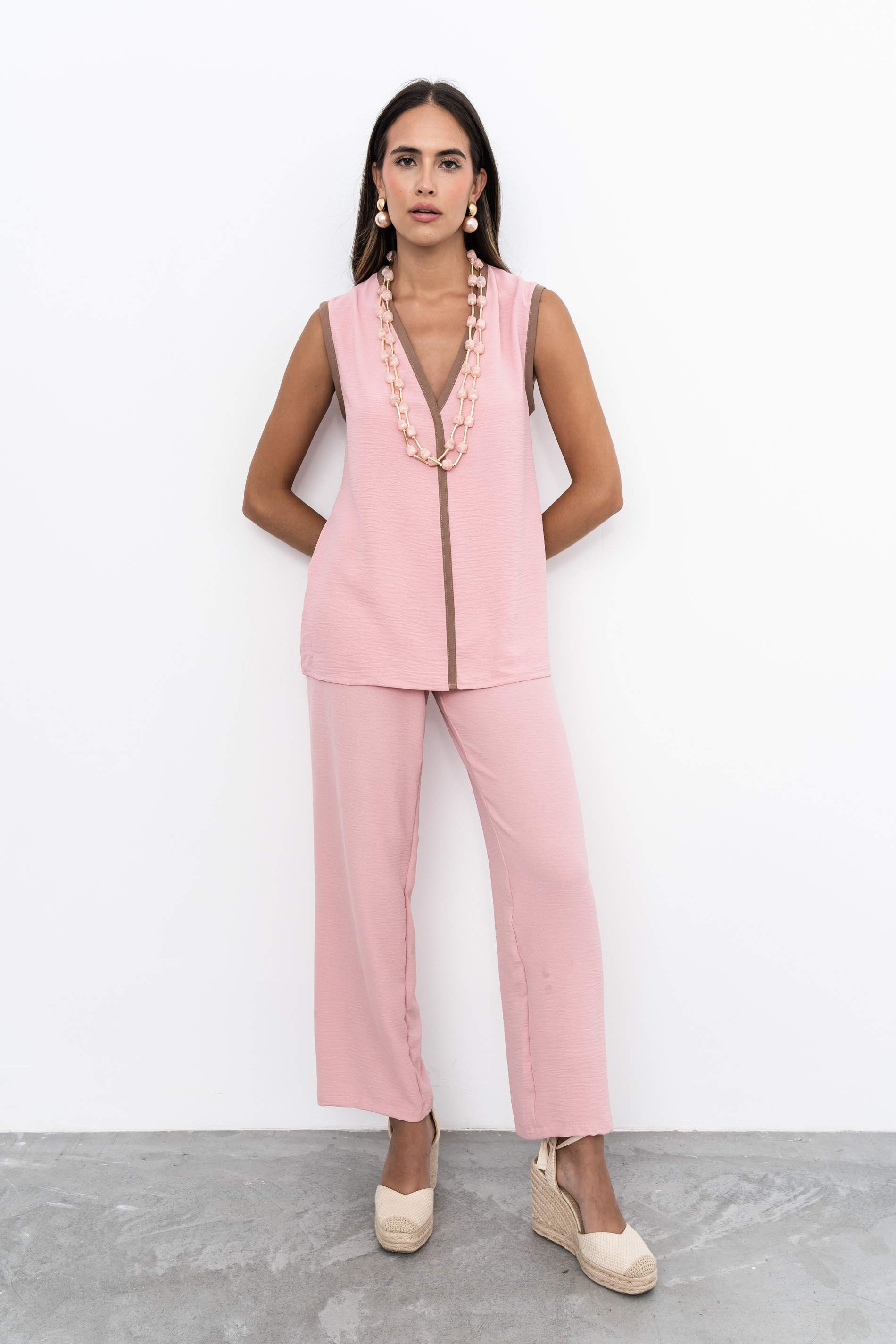 BLUSA VIVOS CONTRASTE ROSA