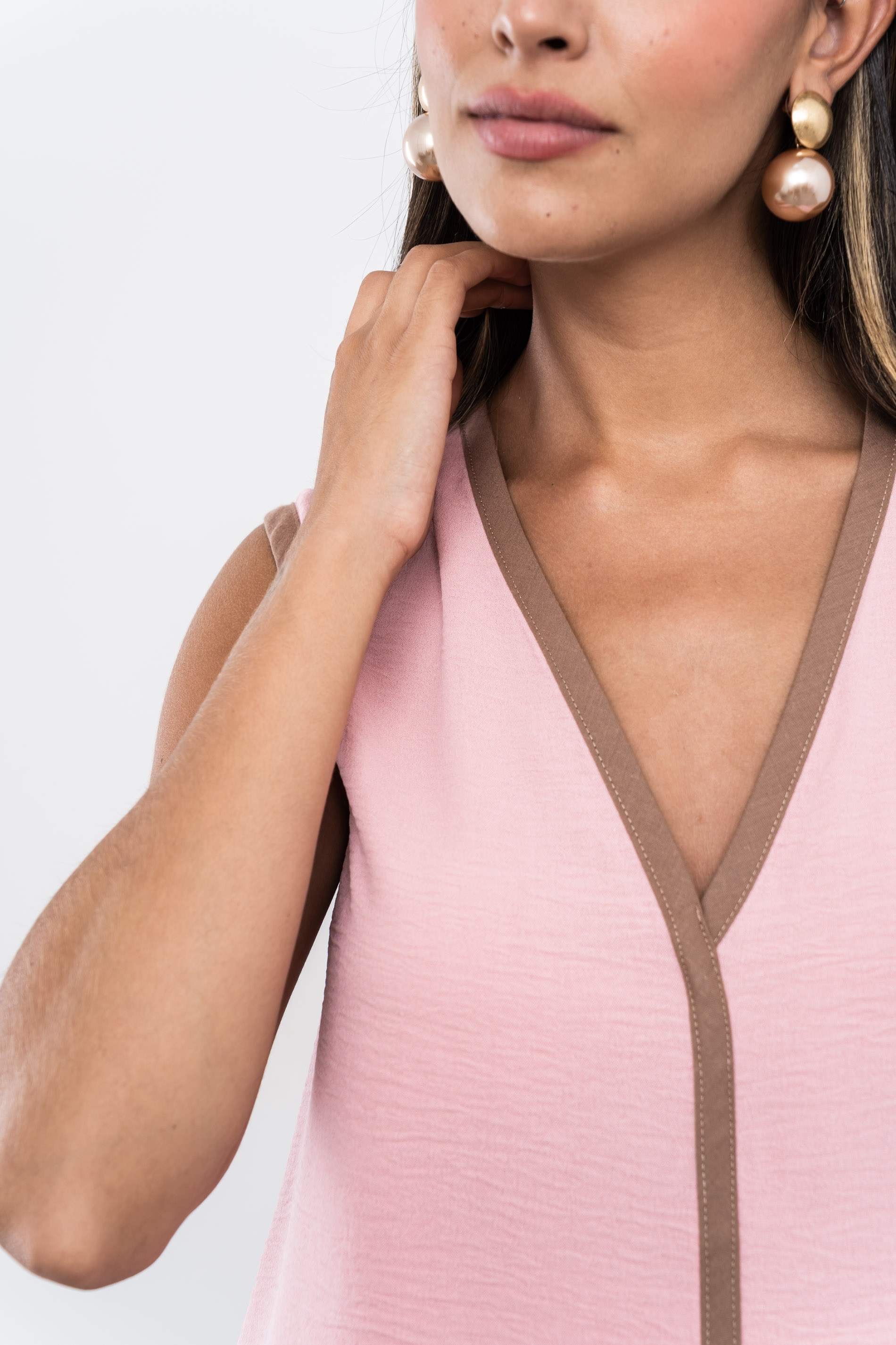 BLUSA VIVOS CONTRASTE ROSA