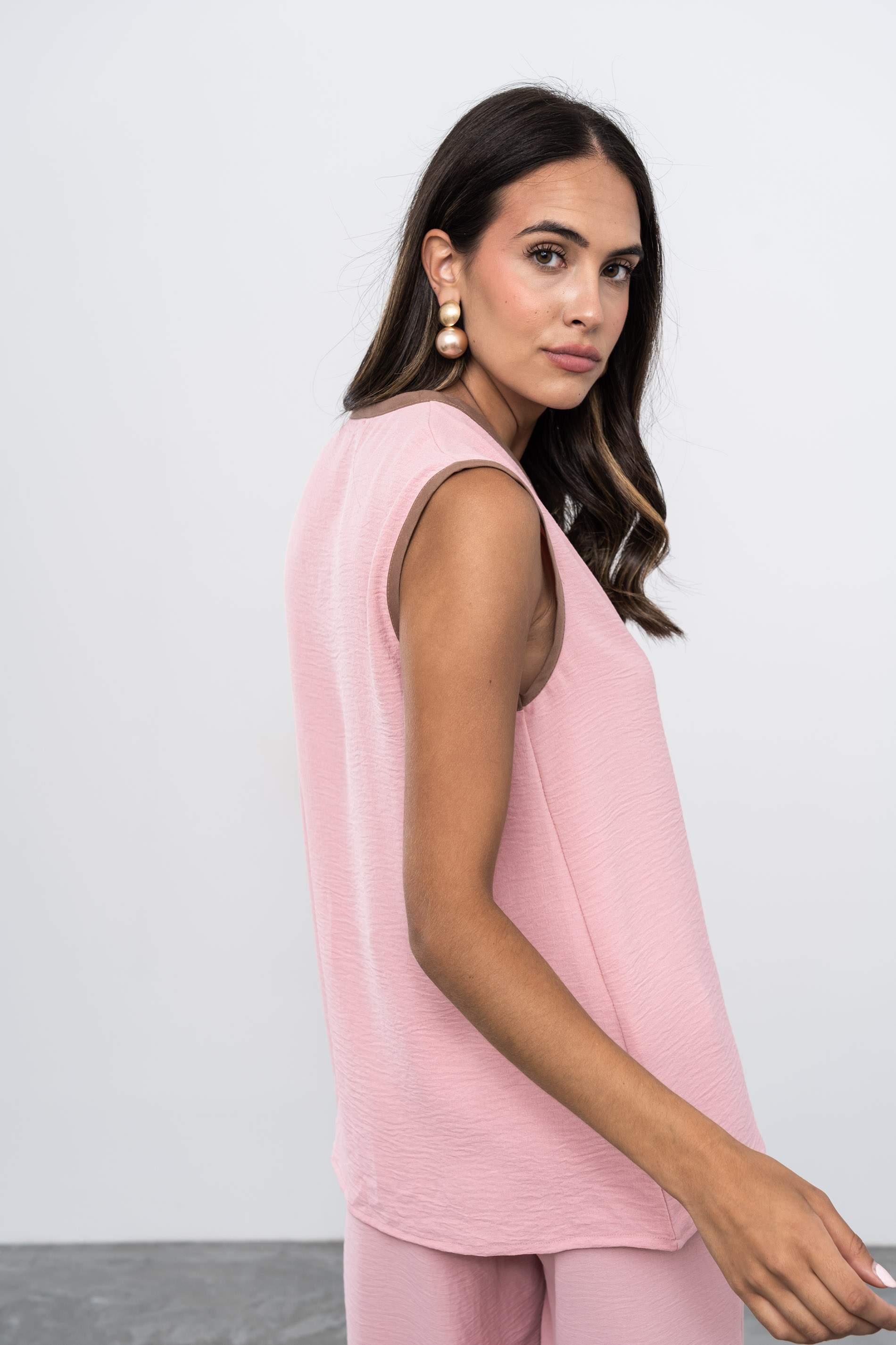 BLUSA VIVOS CONTRASTE ROSA