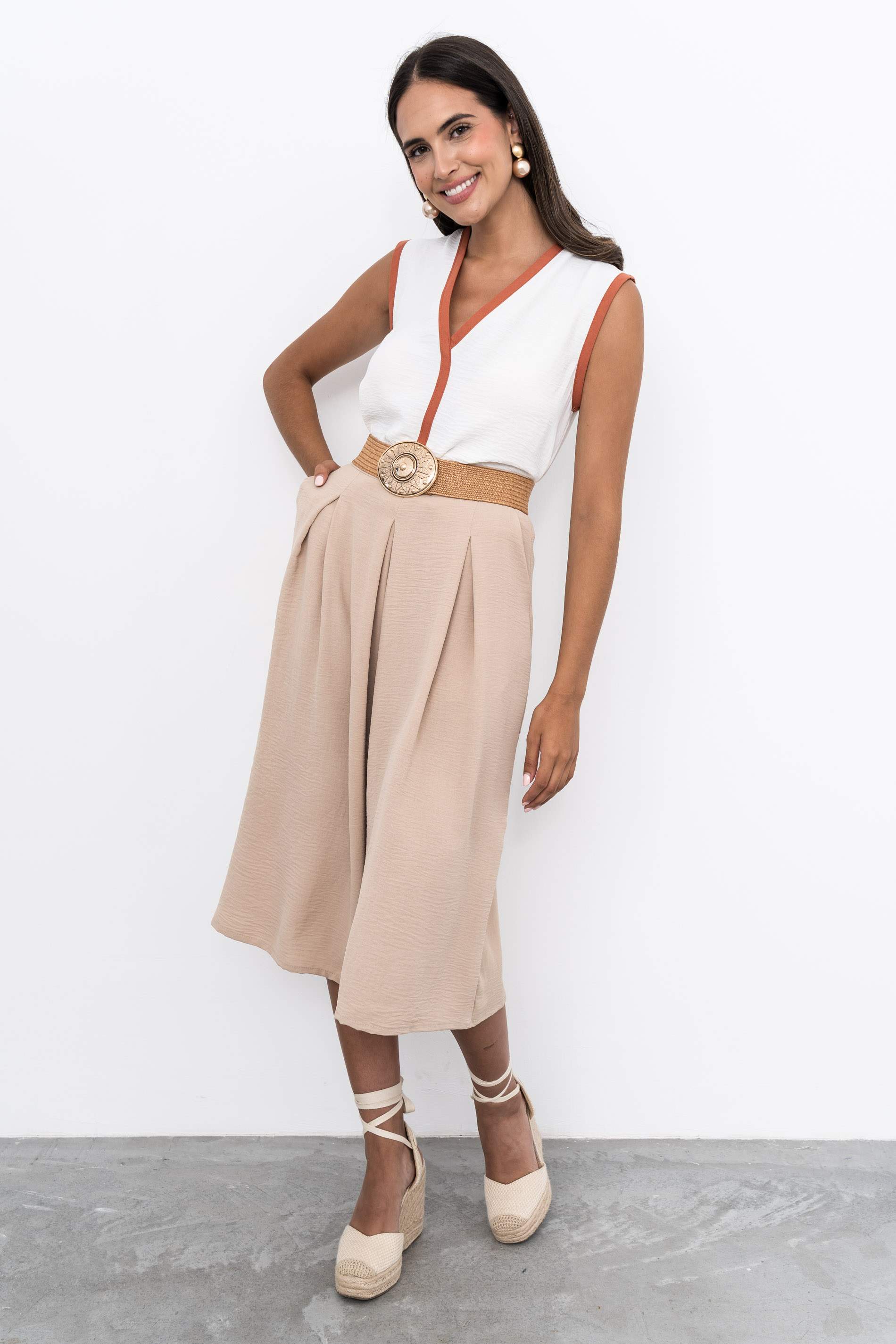 BLUSA VIVOS CONTRASTE CRUDO