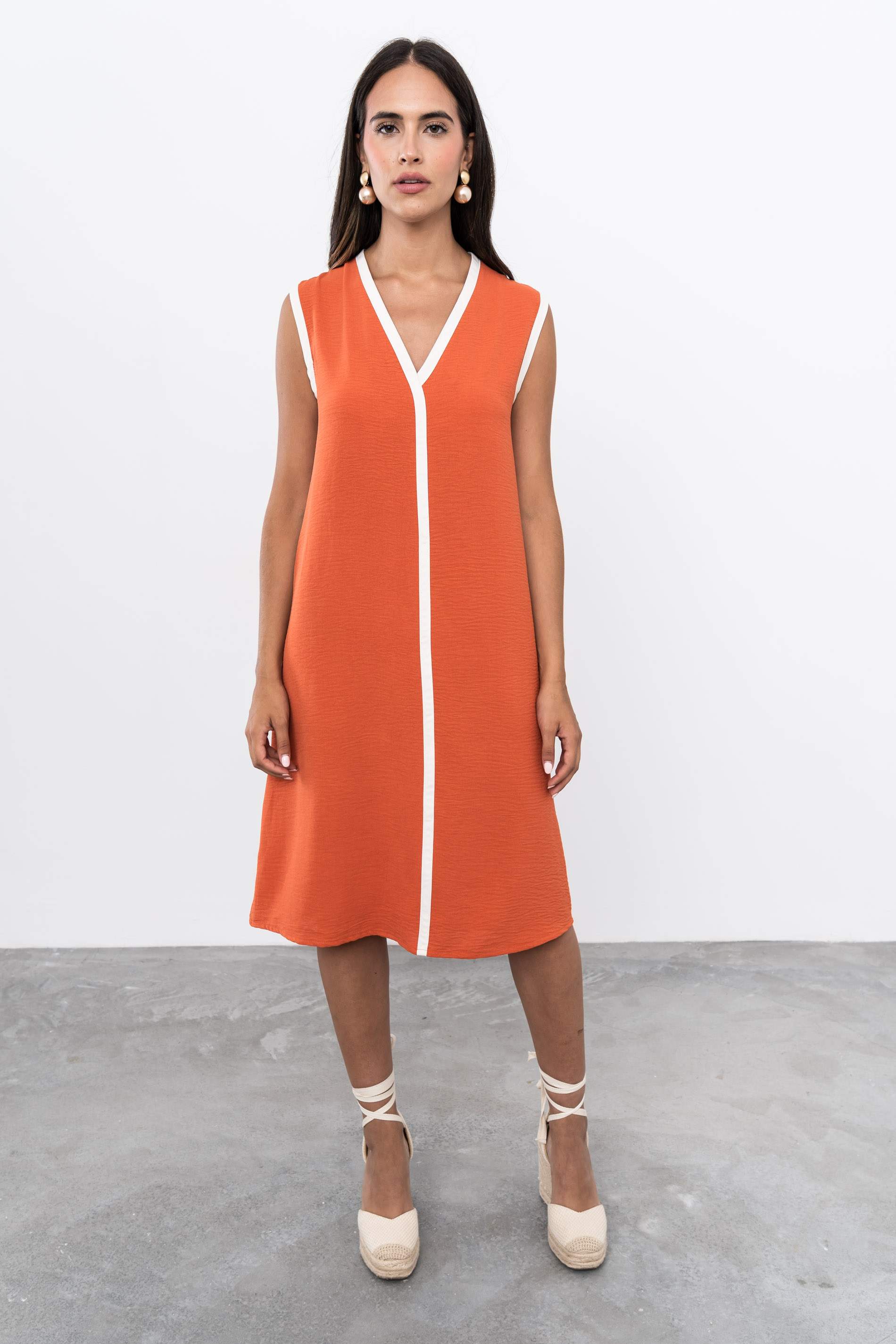 VESTIDO VIVOS CONTRASTE CALDERA