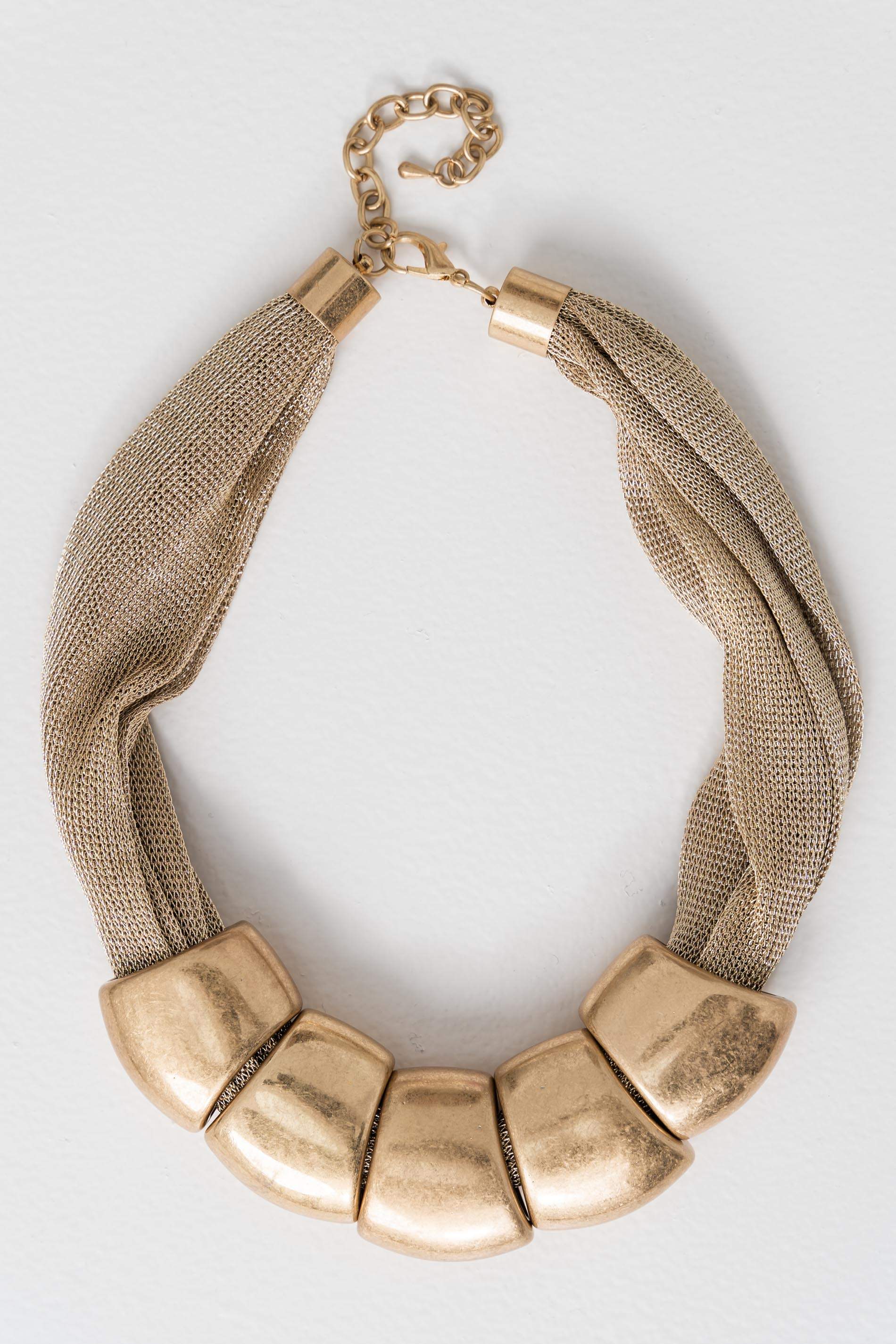 COLLAR MALLA CUENTAS