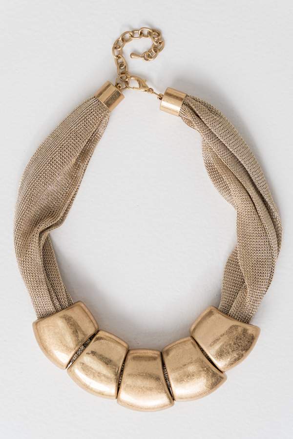 COLLAR MALLA CUENTAS