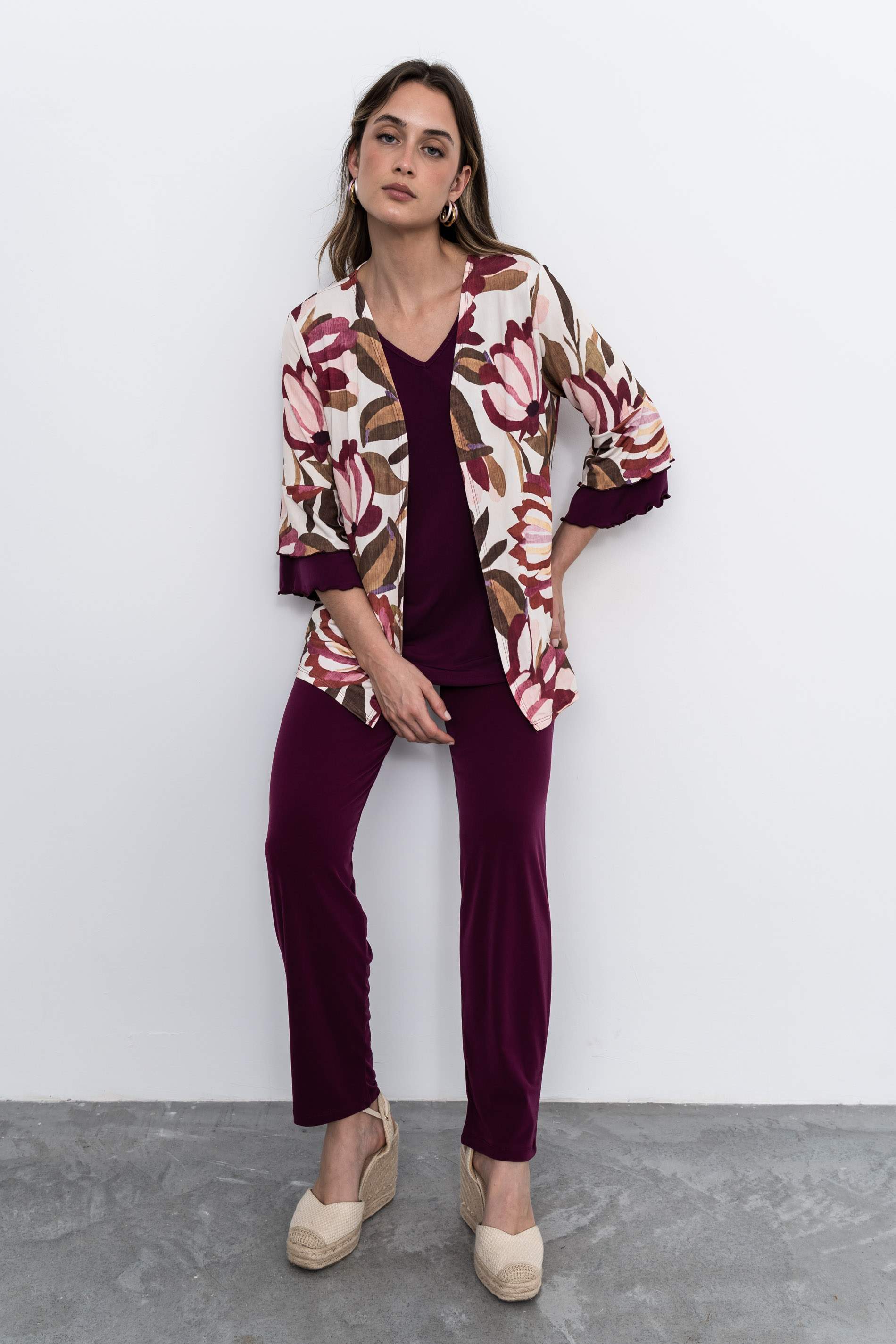 PANTALÓN FLUIDO BERENJENA