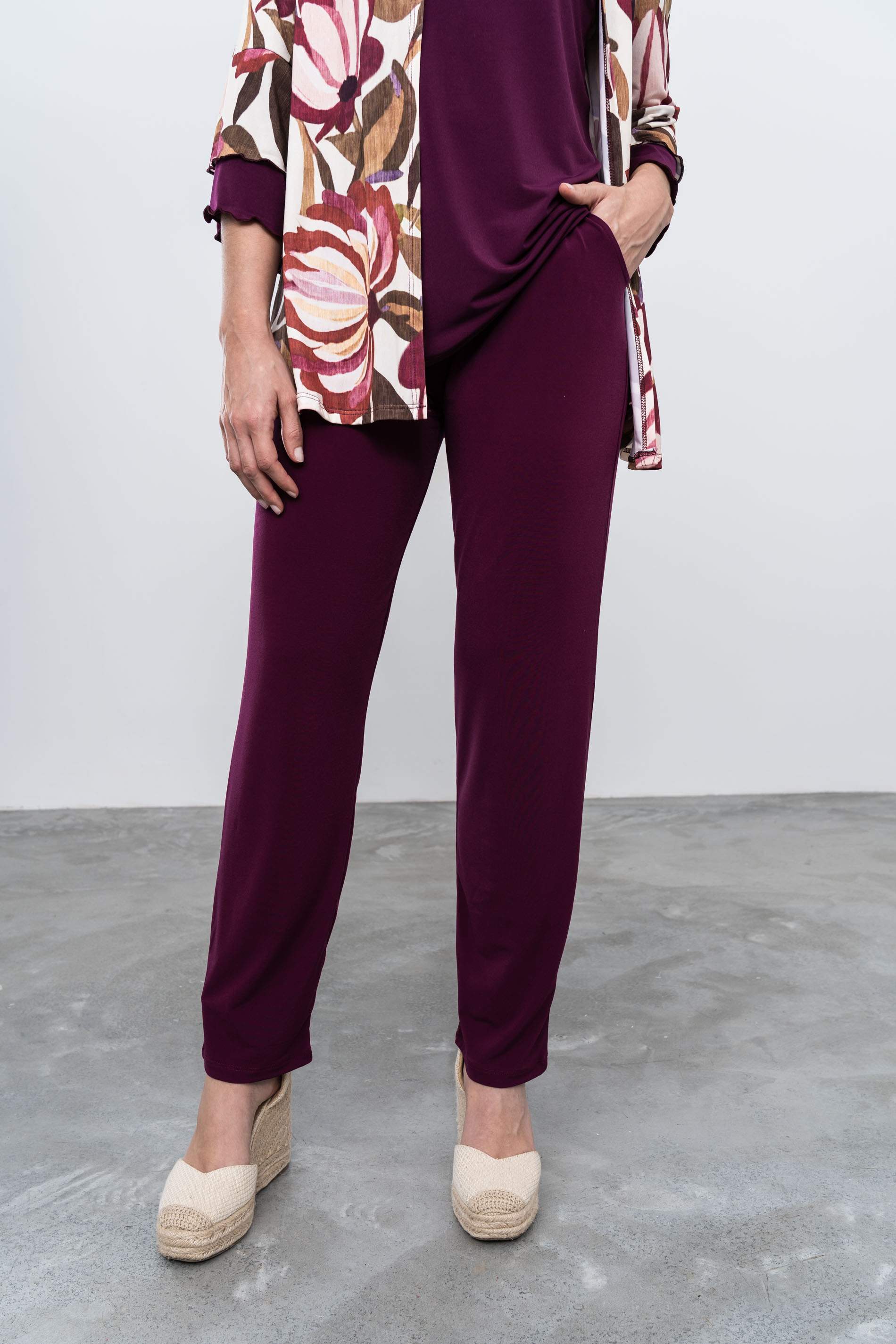 PANTALÓN FLUIDO BERENJENA