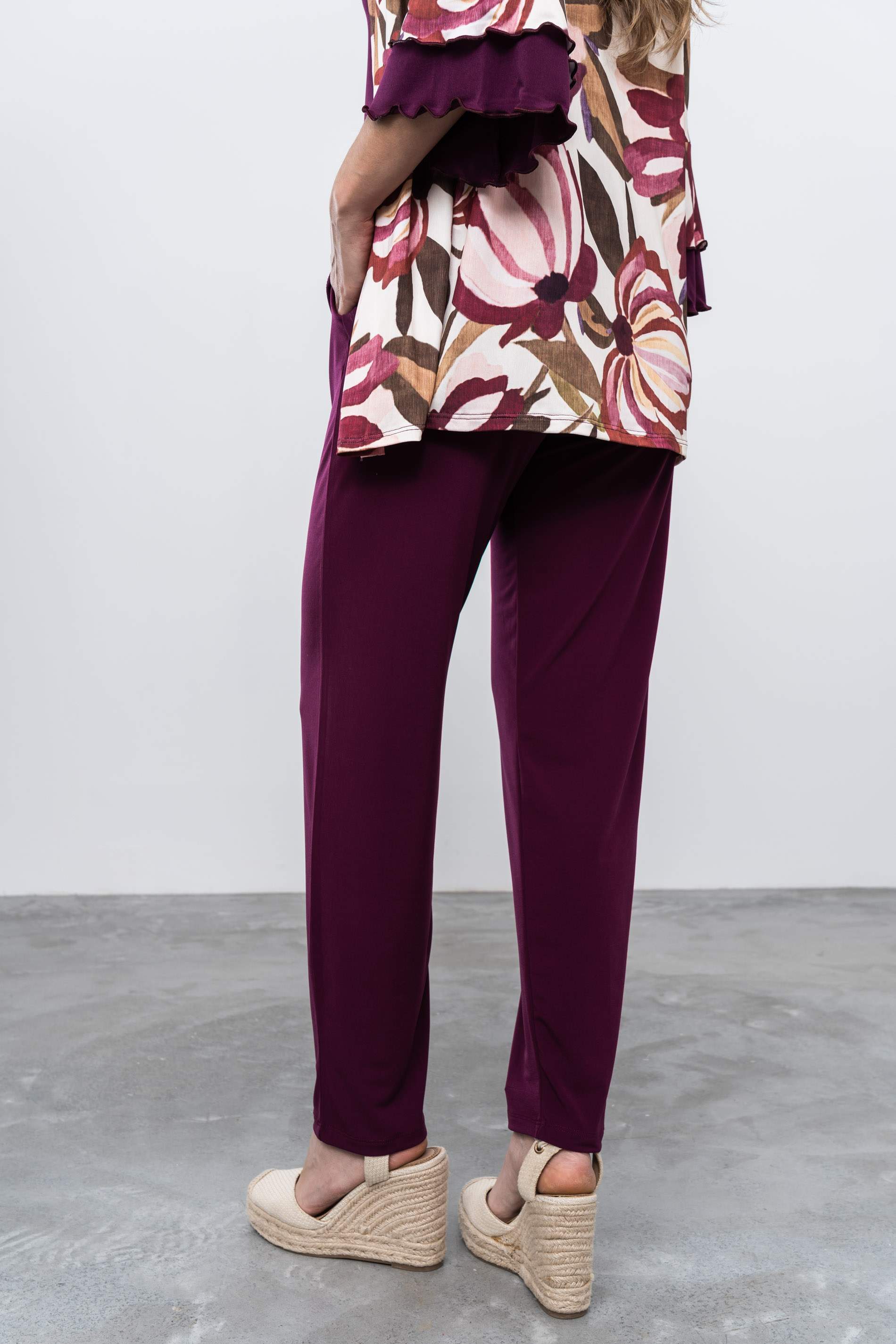 PANTALÓN FLUIDO BERENJENA