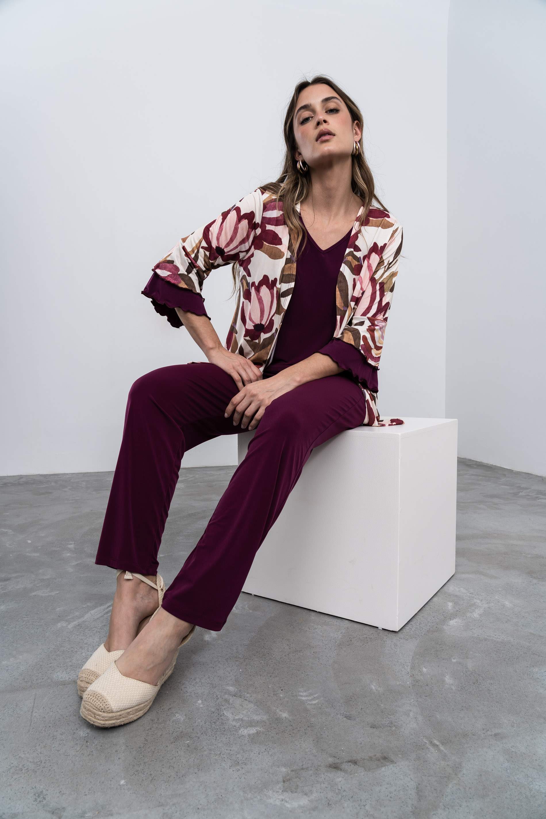 PANTALÓN FLUIDO BERENJENA