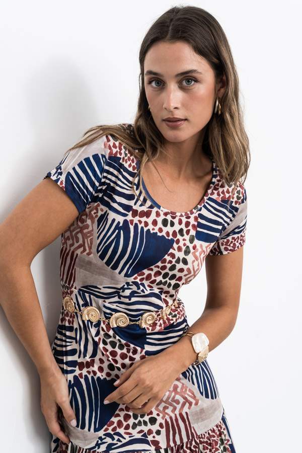 VESTIDO VOLANTE PATCHWORD