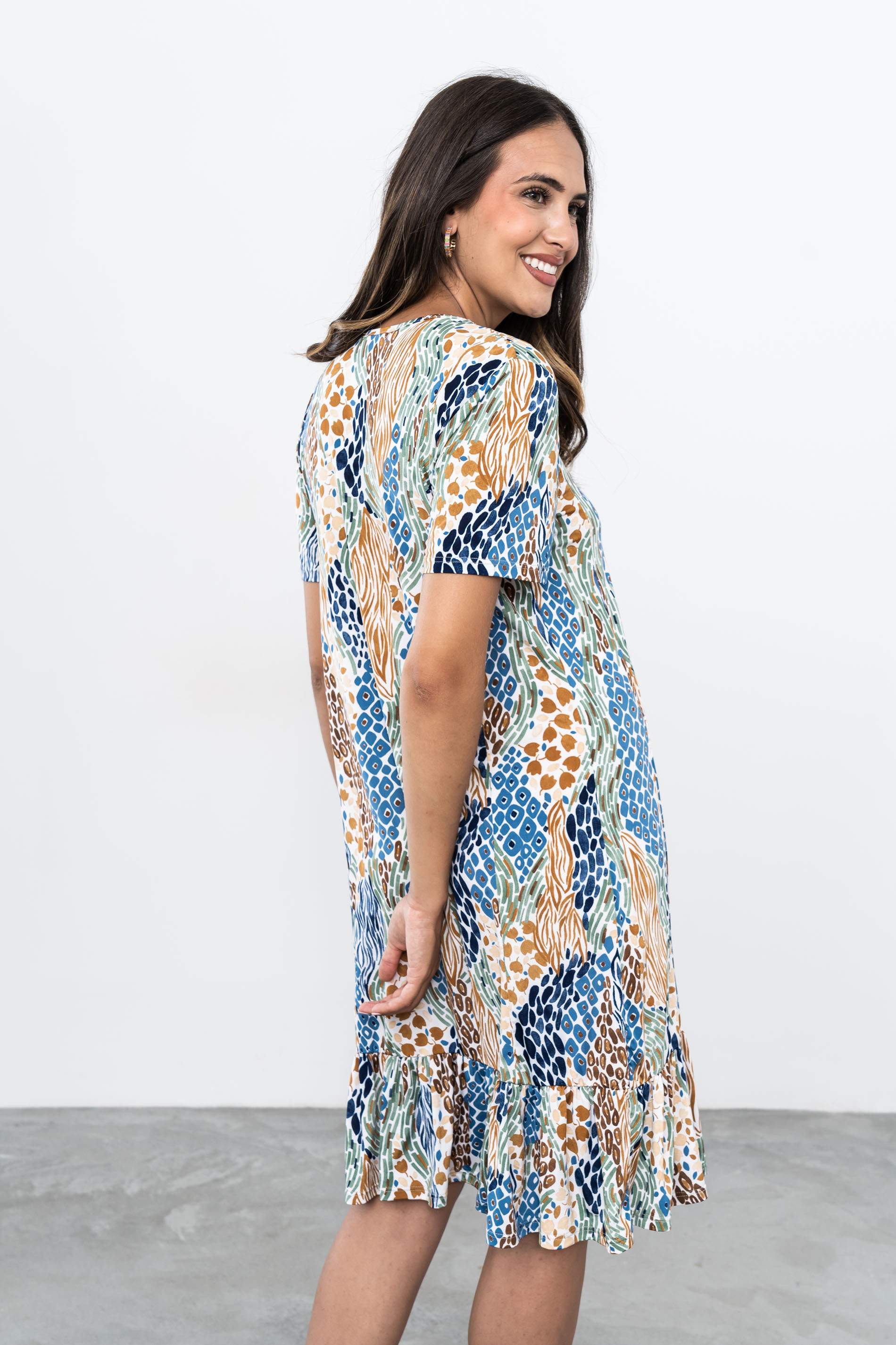 VESTIDO VOLANTE TULIPANES