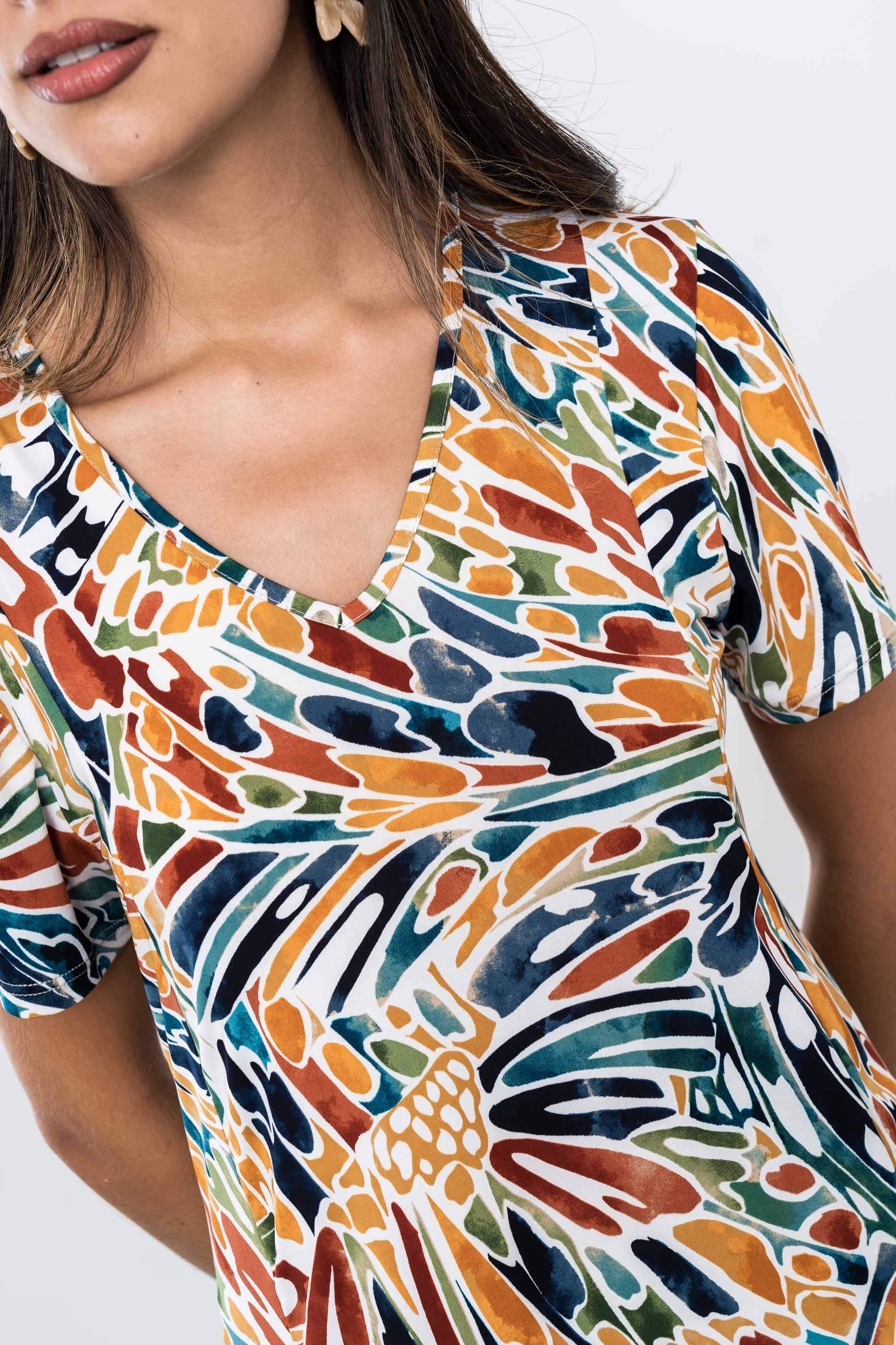 VESTIDO VOLANTE TRAZOS
