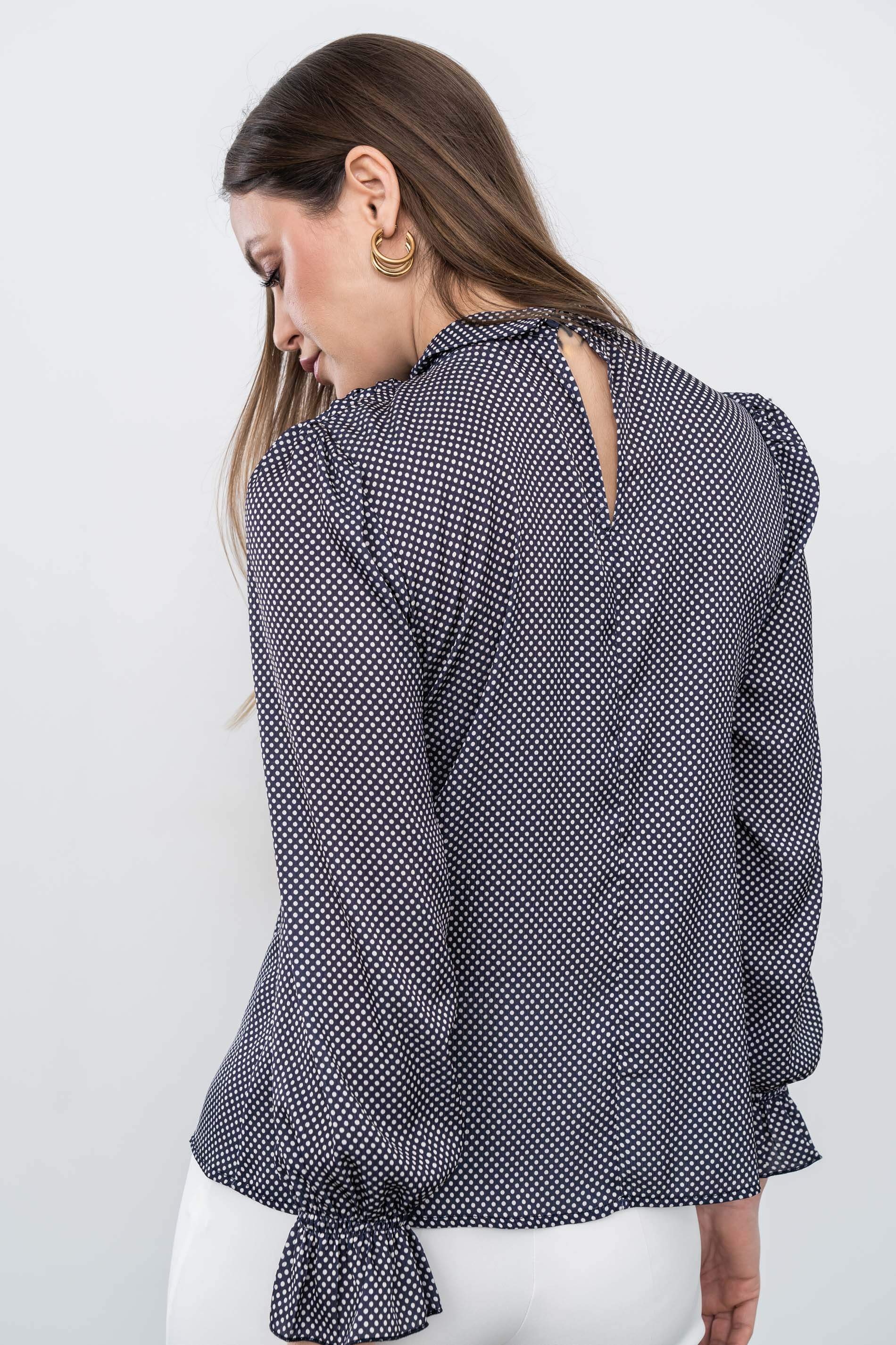 BLUSA LAZADA TOPOS MARINO