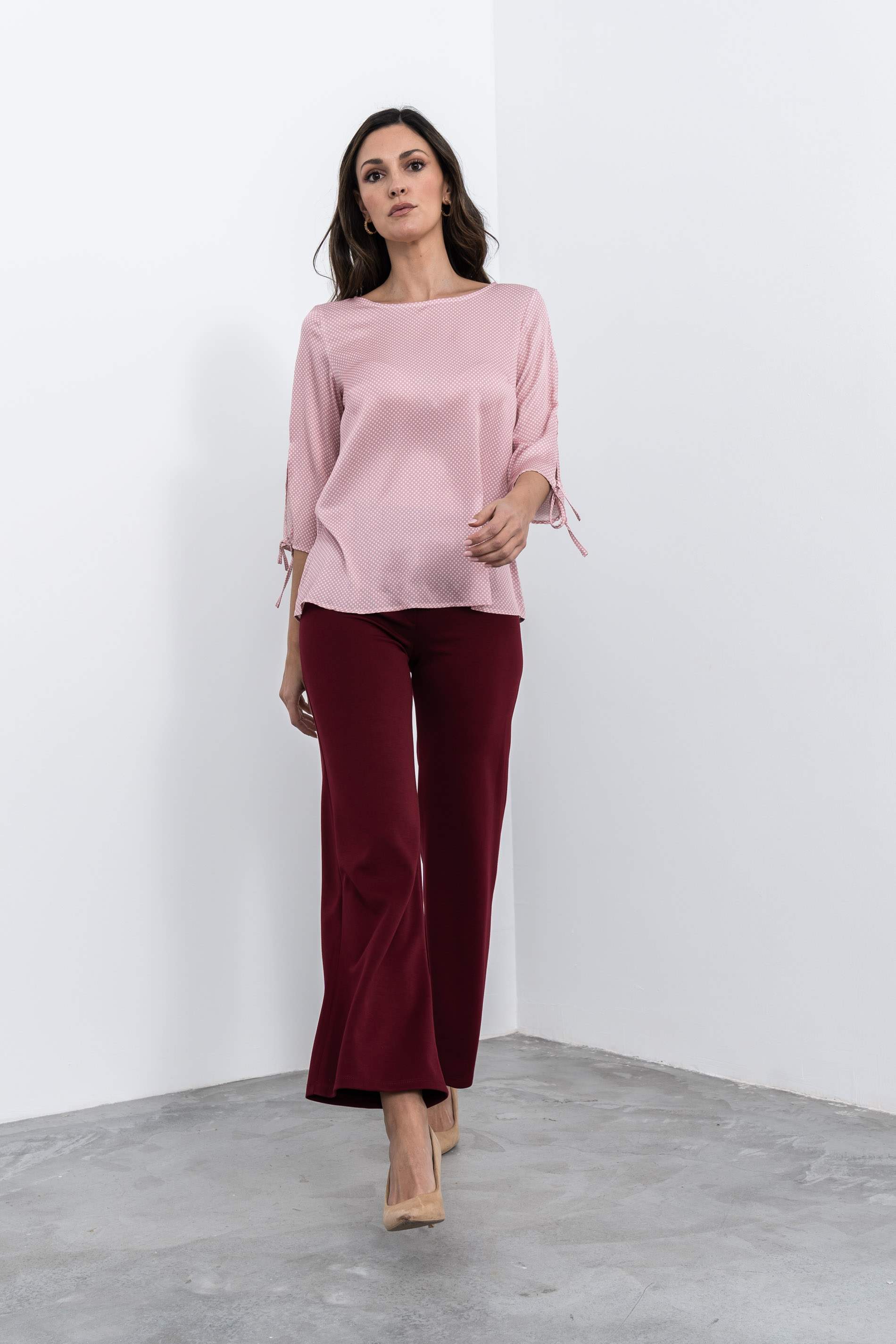 BLUSA MANGA LACITOS ROSA