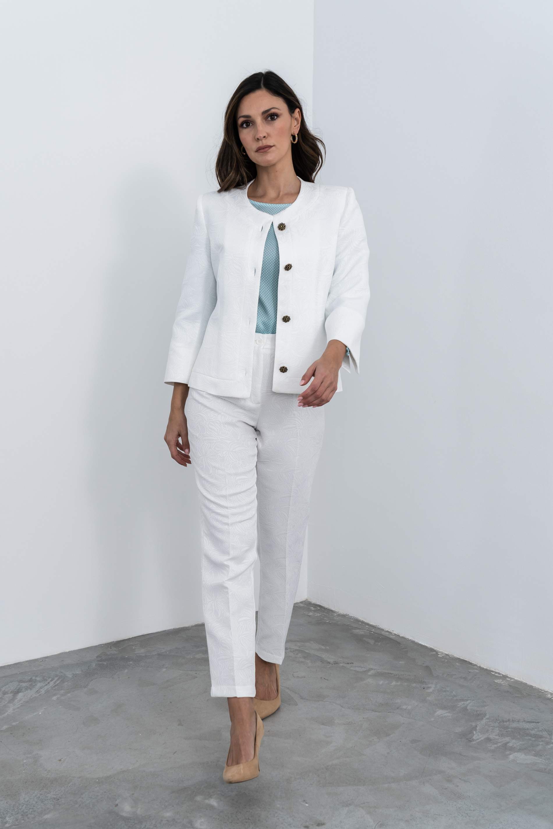 BLUSA MANGA LACITOS AGUA