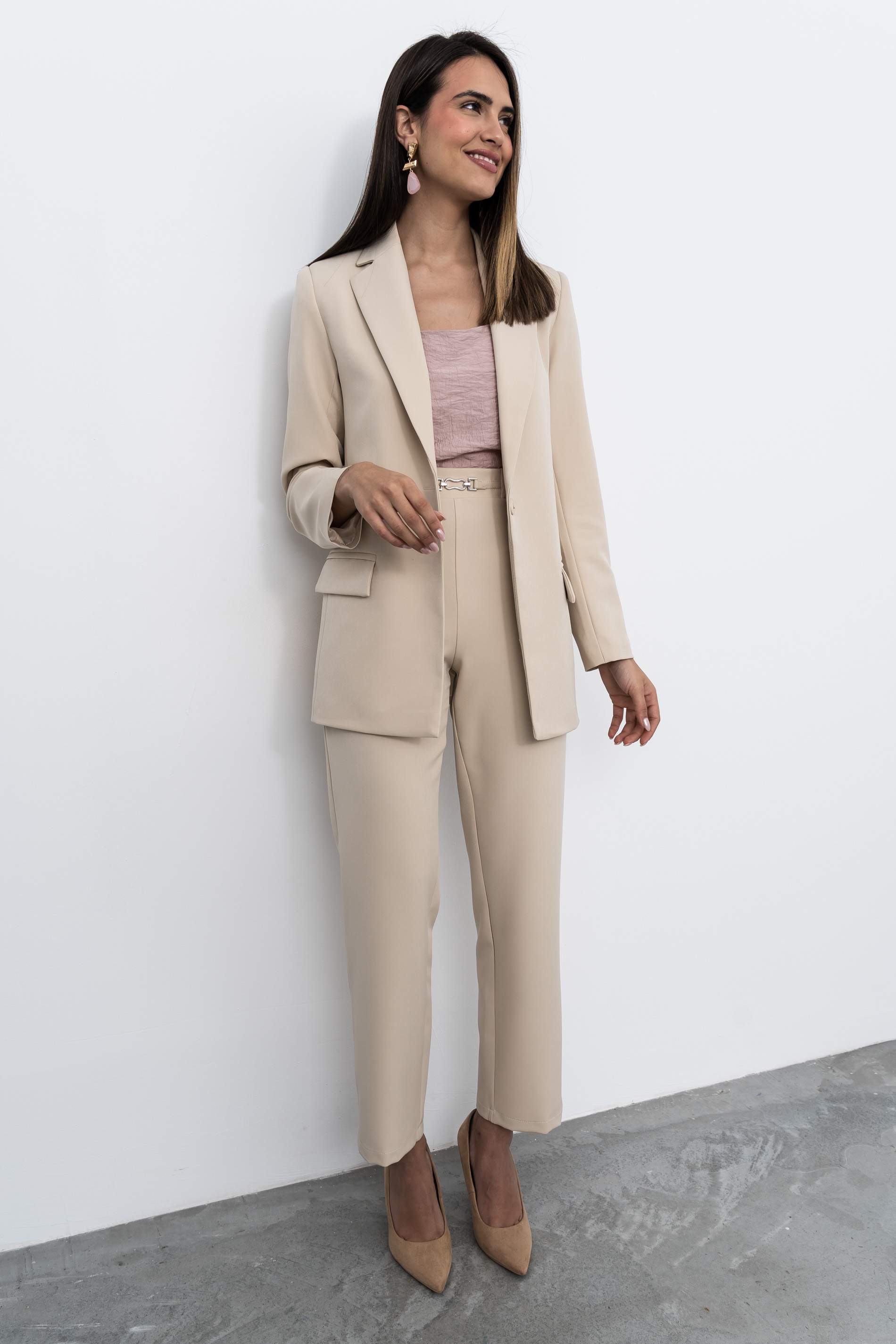 PANTALÓN HEBILLA BEIGE