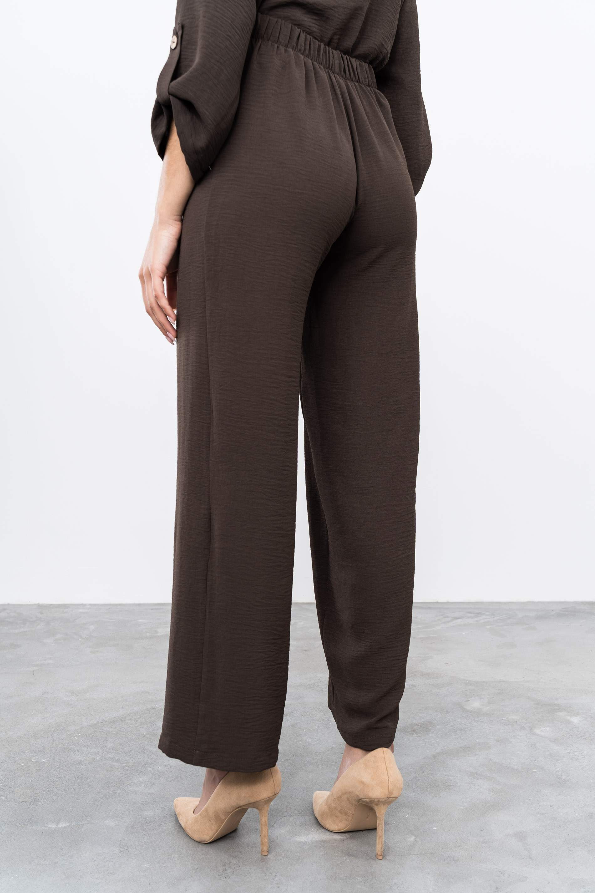 PANTALÓN ANCHO GOMA CHOCOLATE