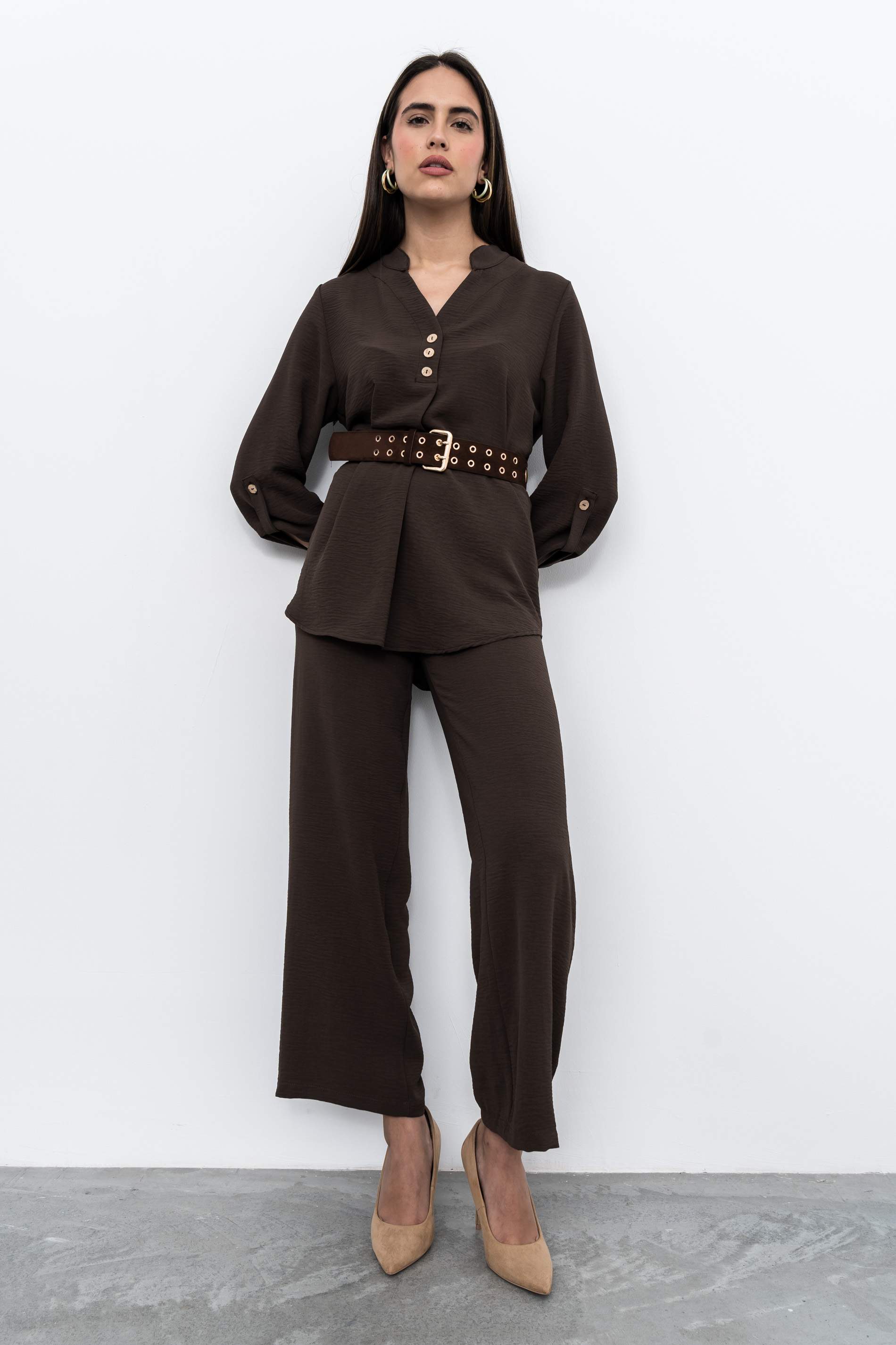 BLUSÓN BOTONES COCO CHOCOLATE