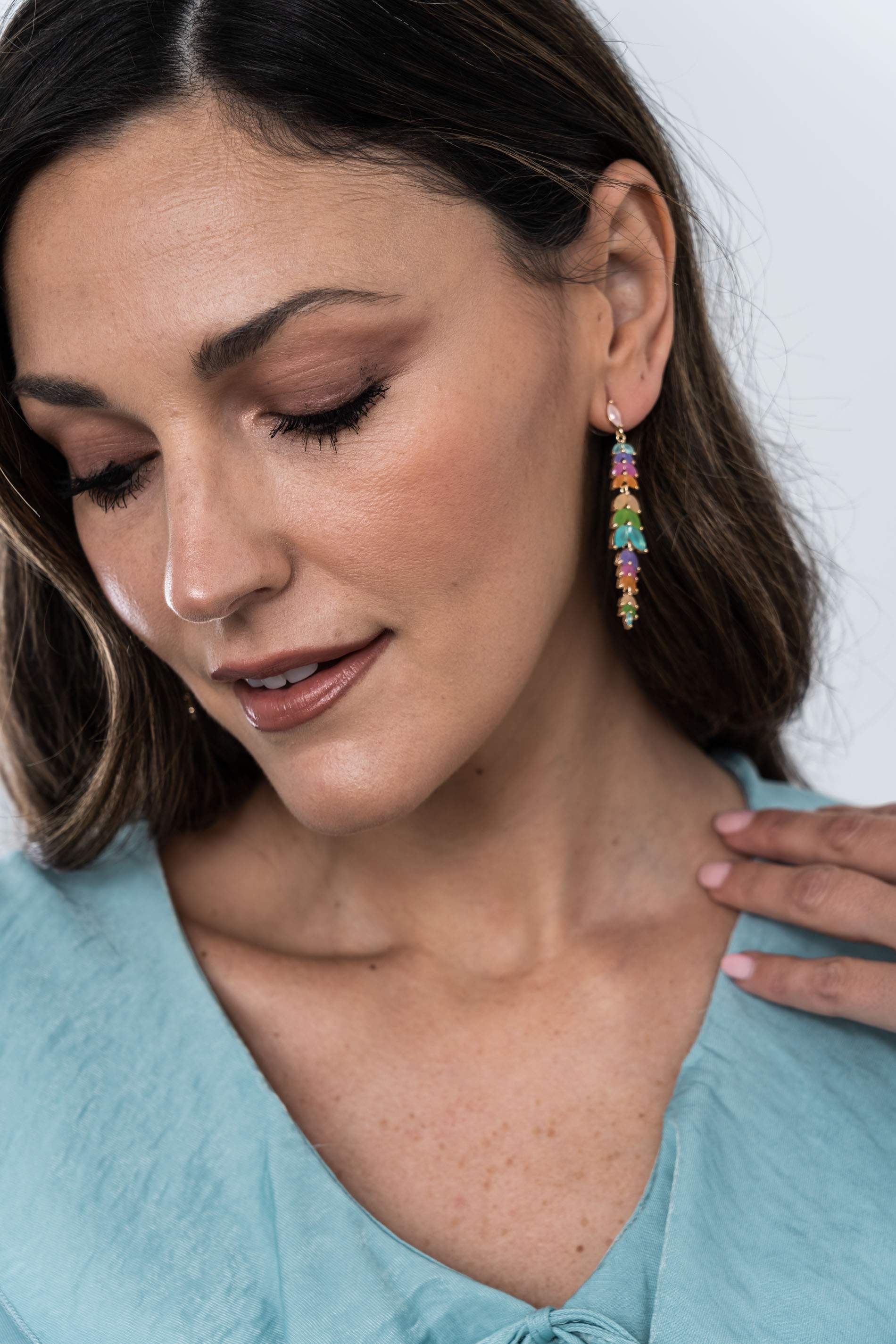 BLUSA CUELLO VOLANTE AGUA