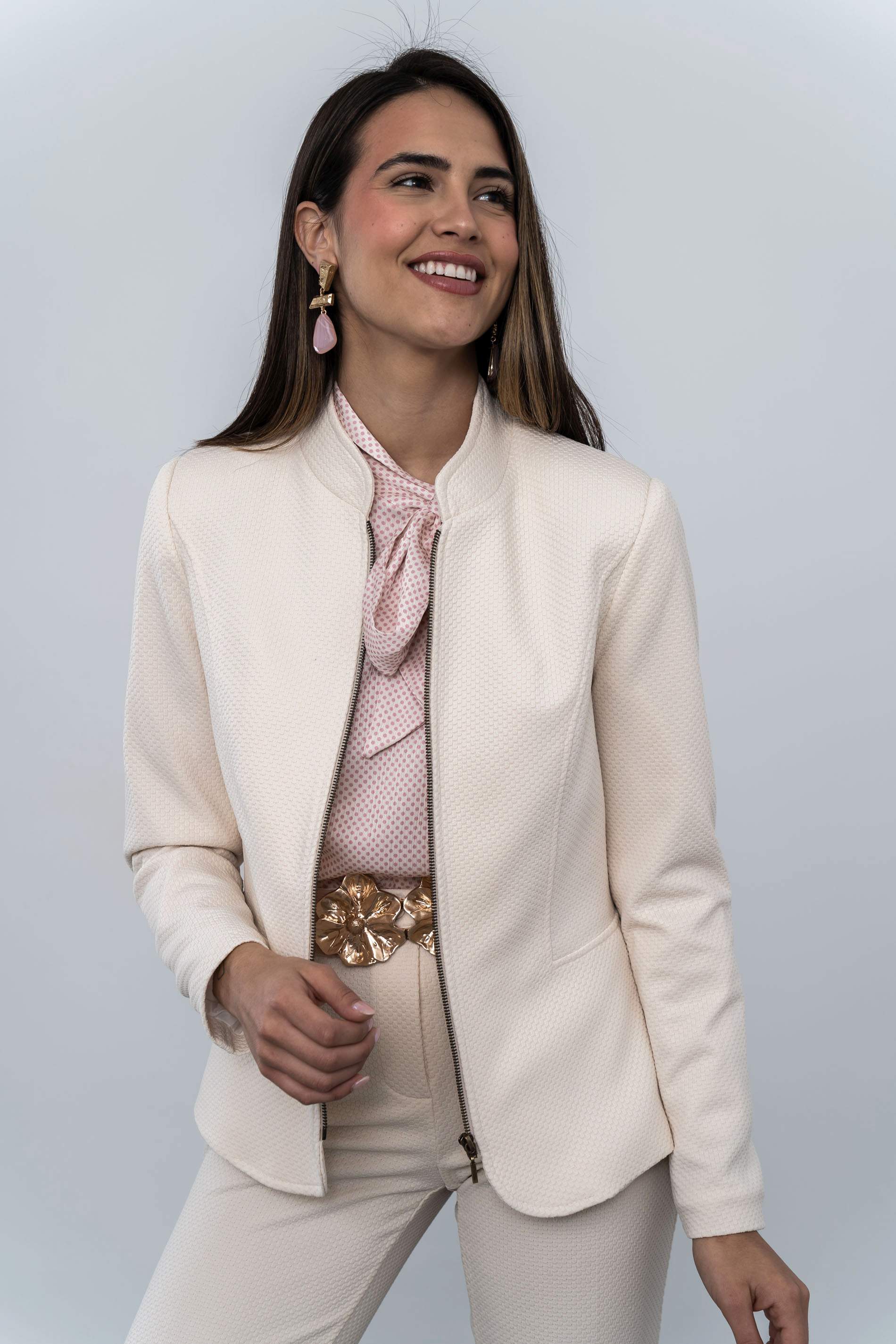 PANTALÓN JACQUARD CRUDO