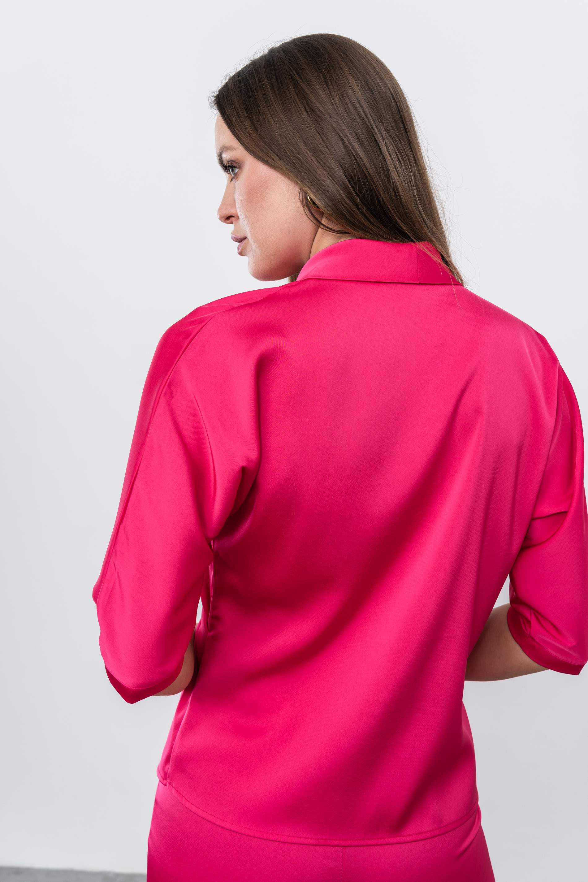 BLUSA SMOKING SATINADA FRESA