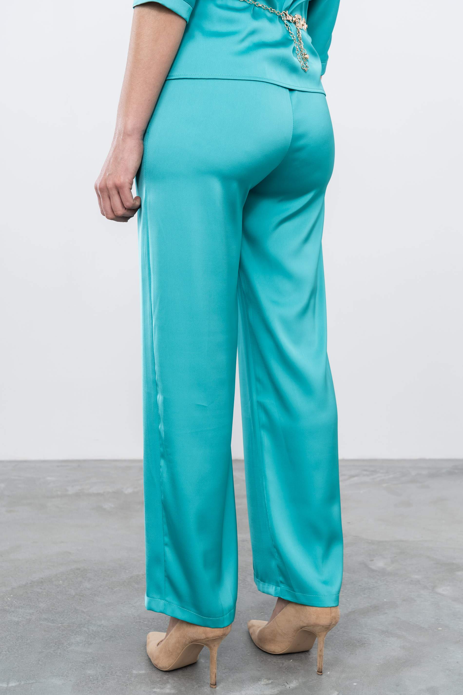 PANTALÓN VESTIR SATINADO ESMERALDA