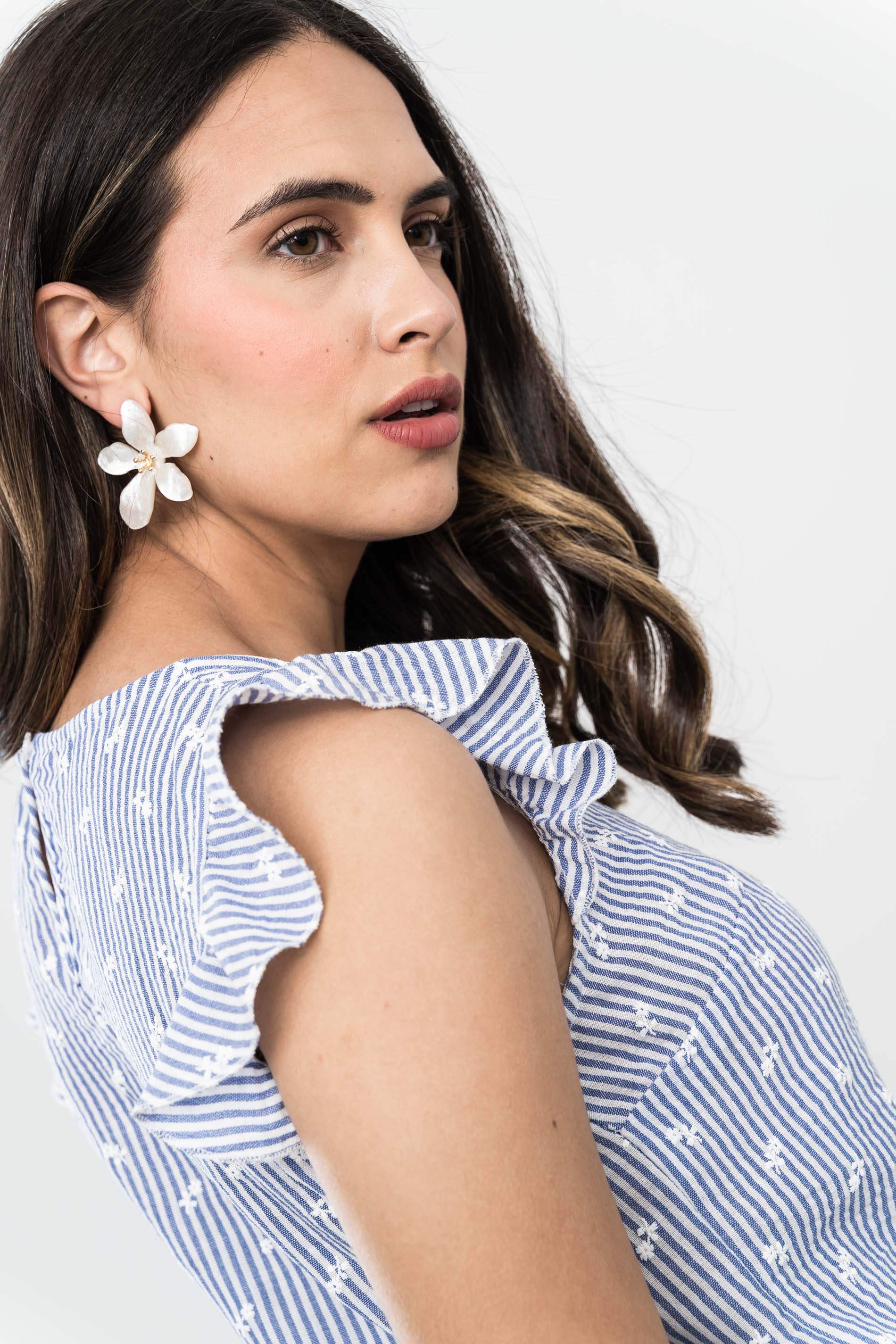 BLUSA RAYAS FLORECITA