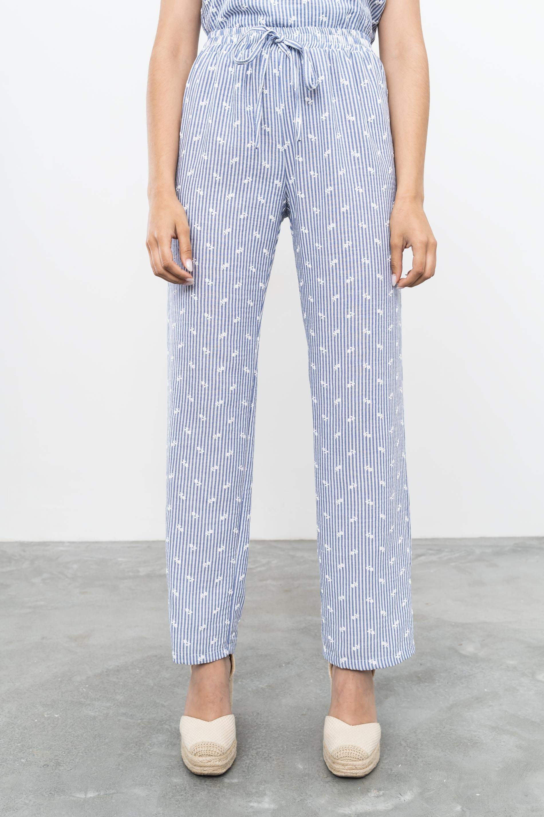 PANTALÓN RAYAS FLORECITA