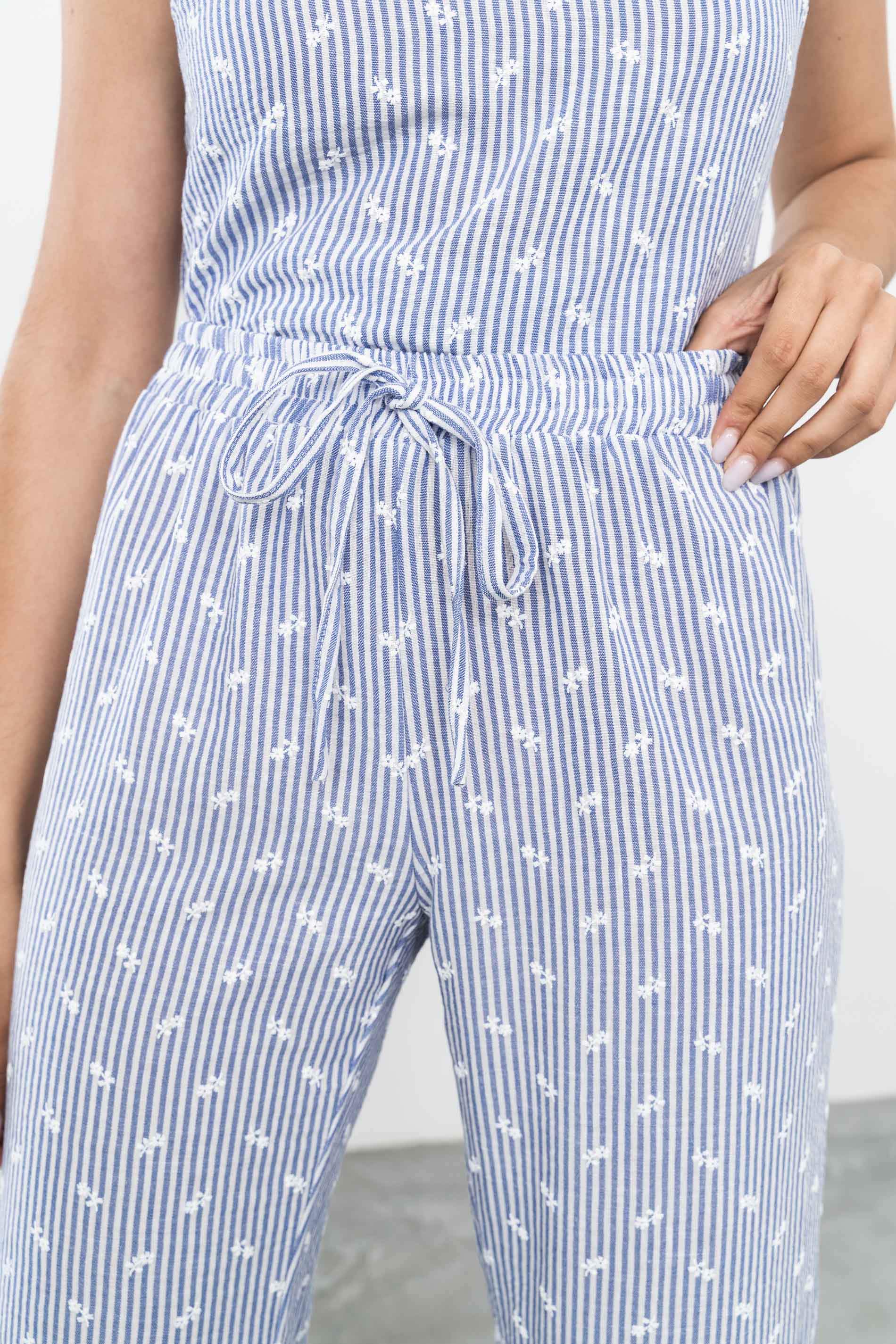 PANTALÓN RAYAS FLORECITA