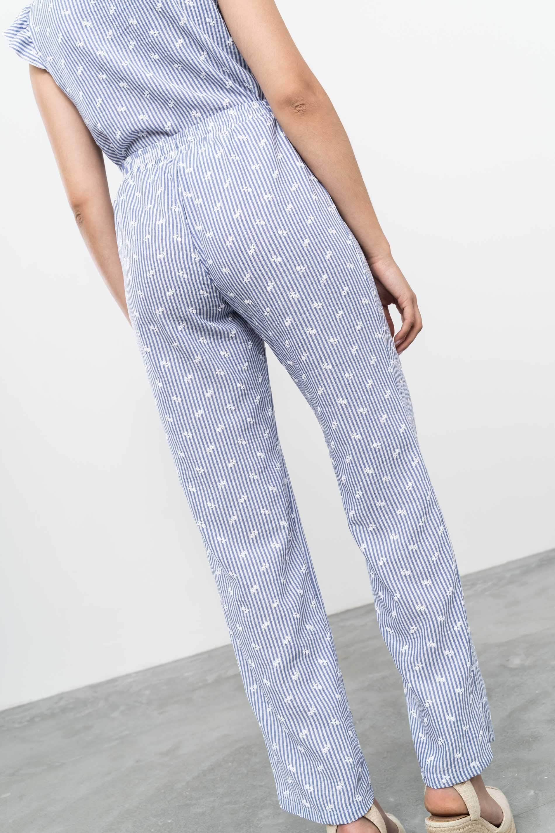 PANTALÓN RAYAS FLORECITA