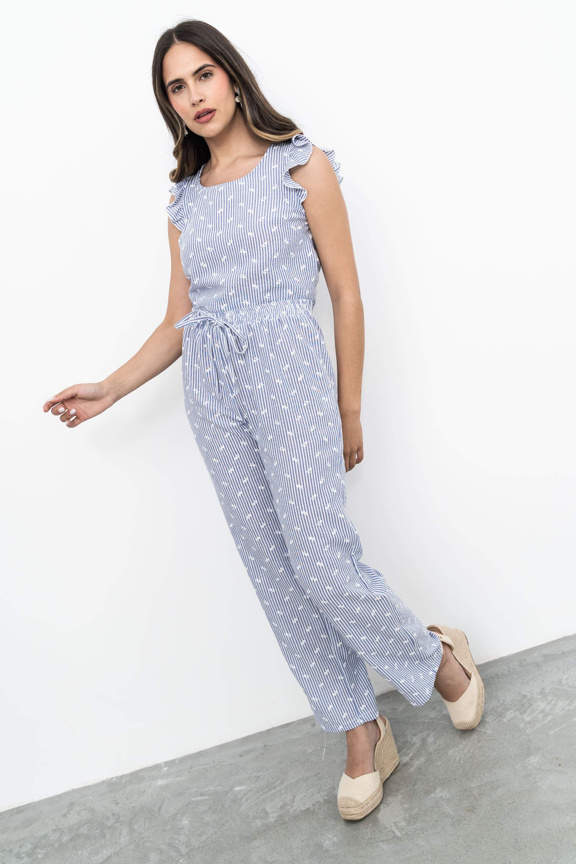 PANTALÓN RAYAS FLORECITA