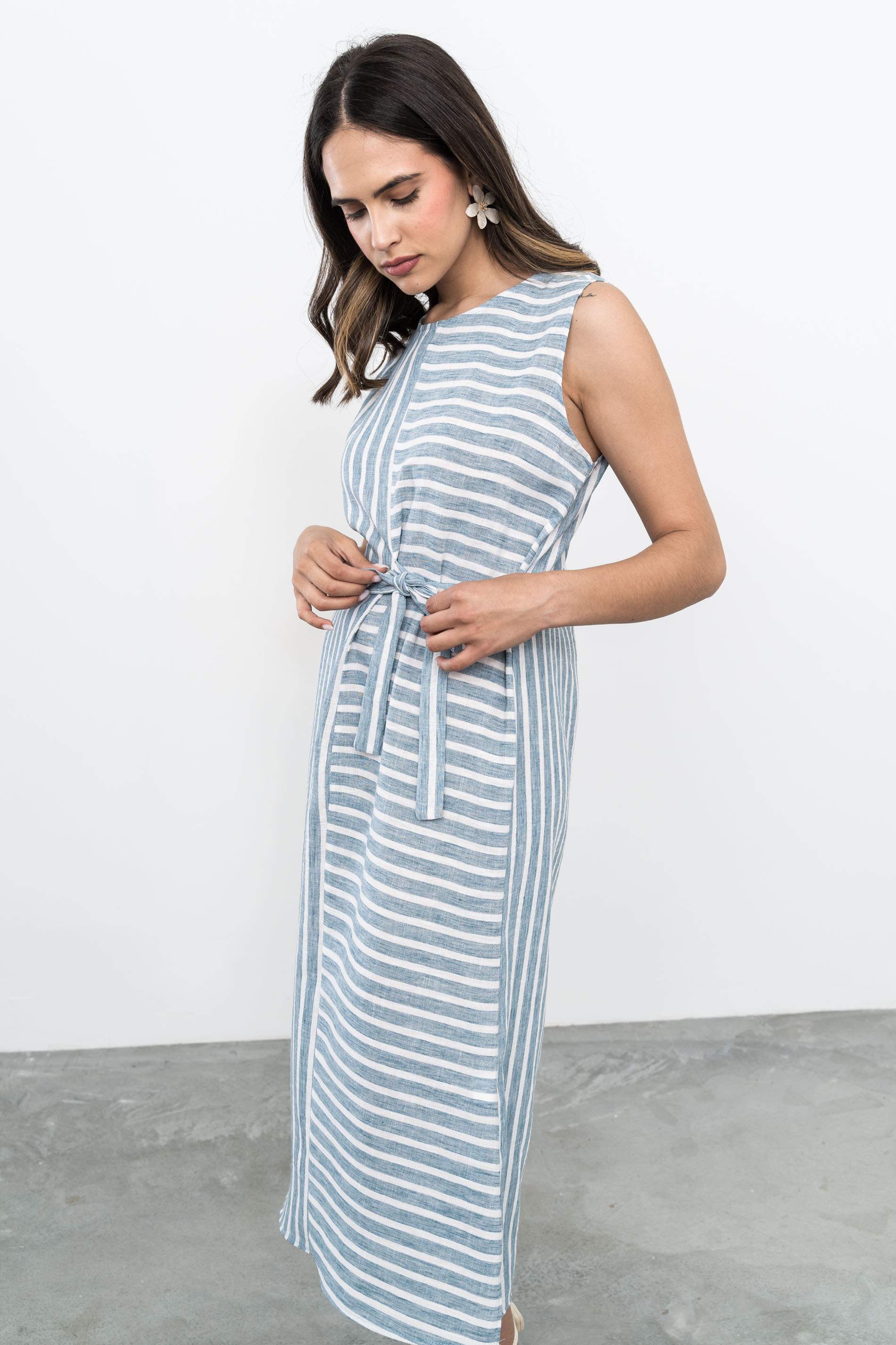 VESTIDO RAYA COMBINADA