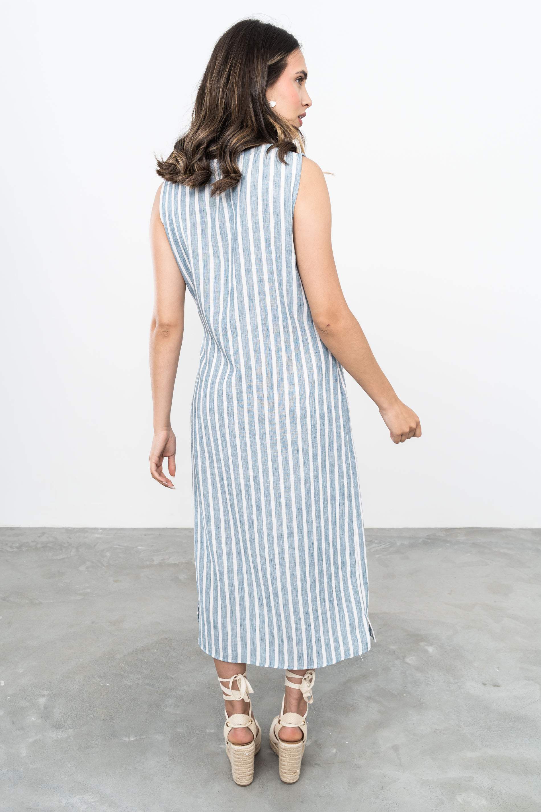 VESTIDO RAYA COMBINADA