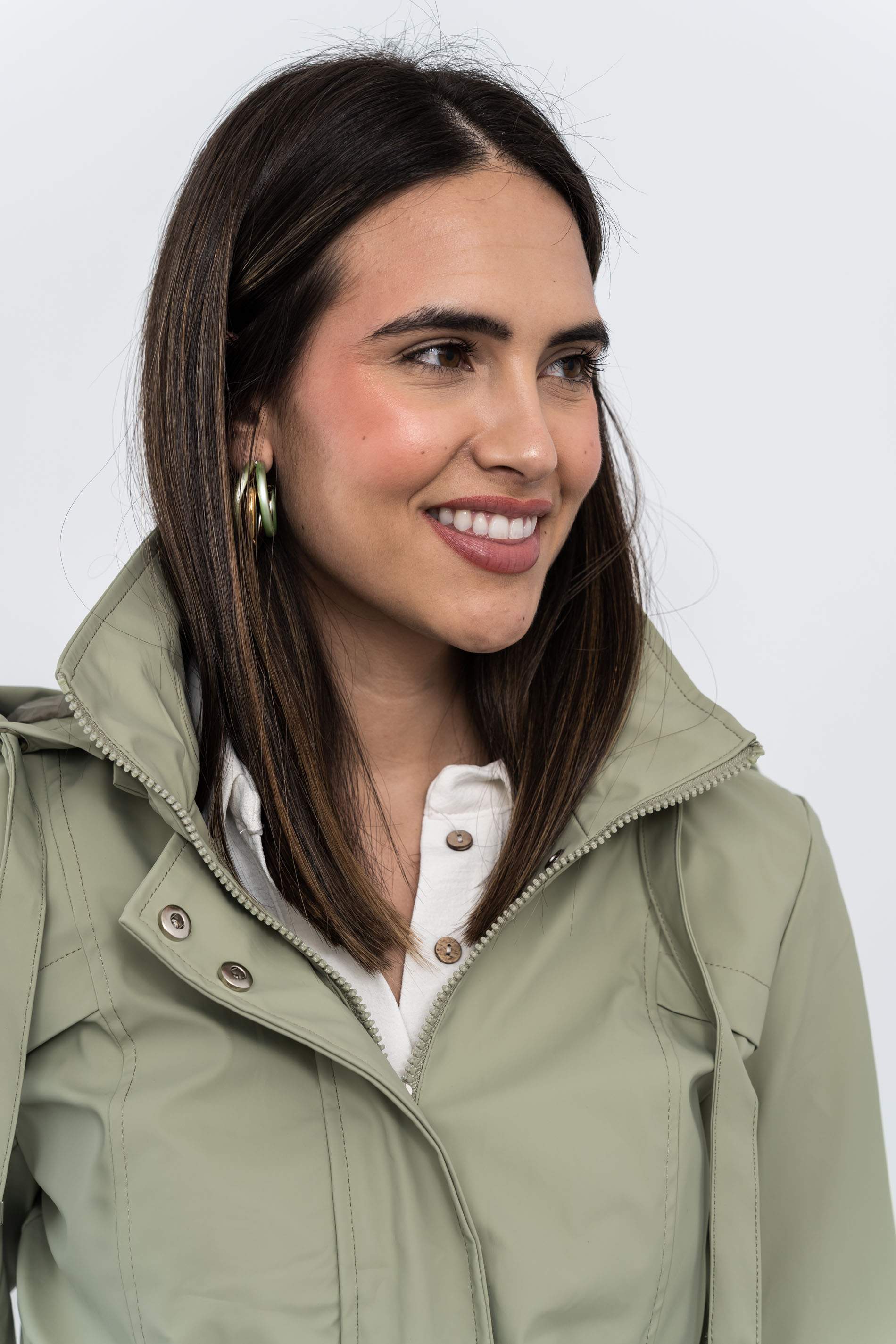 PENDIENTE TRIPLE ARO MANZANA