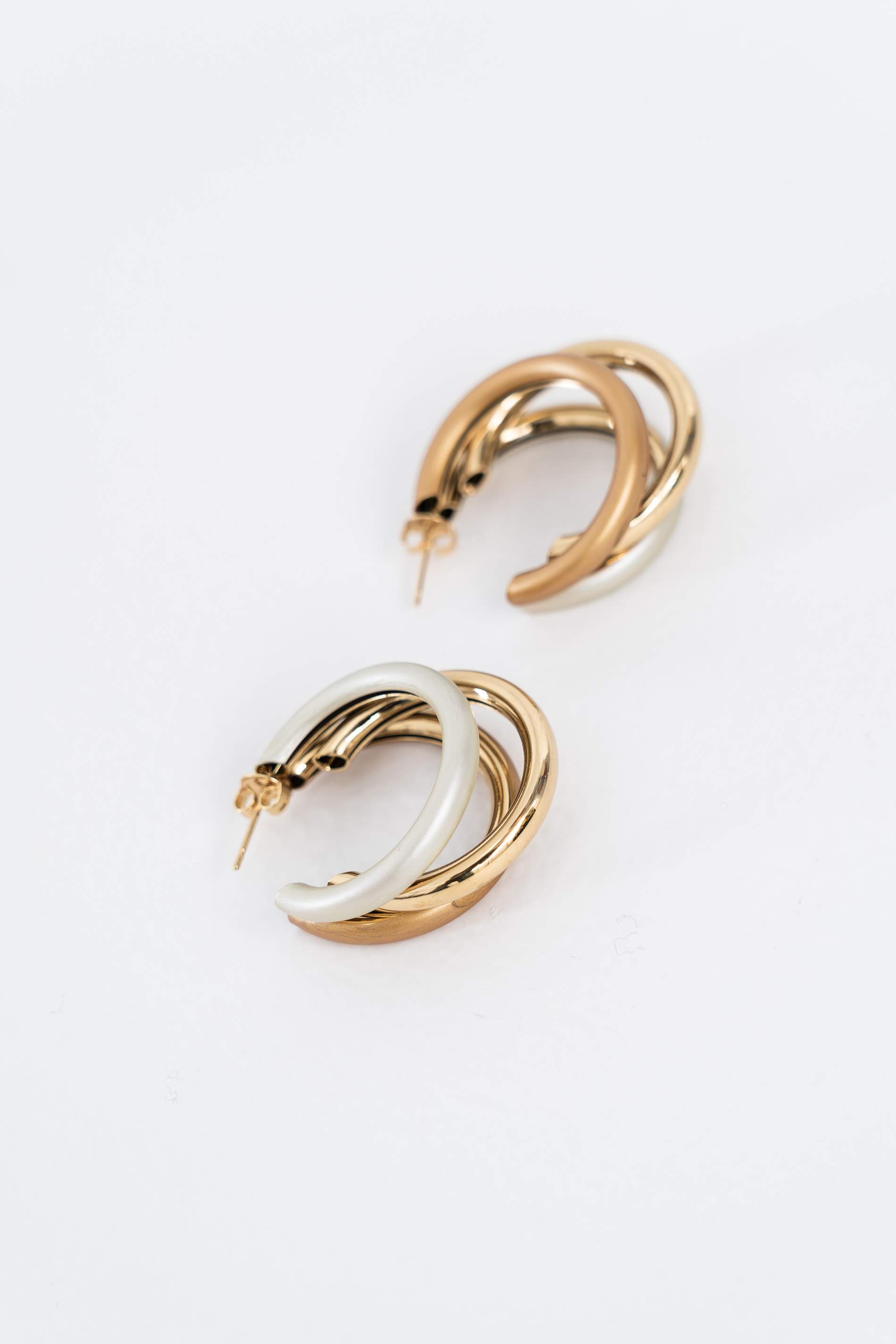 PENDIENTE TRIPLE ARO ORO