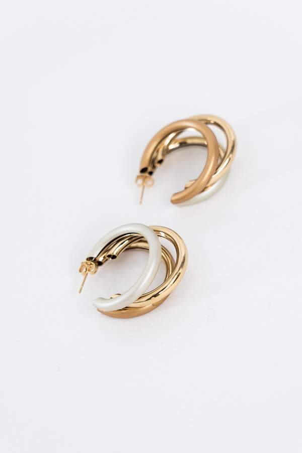 PENDIENTE TRIPLE ARO ORO