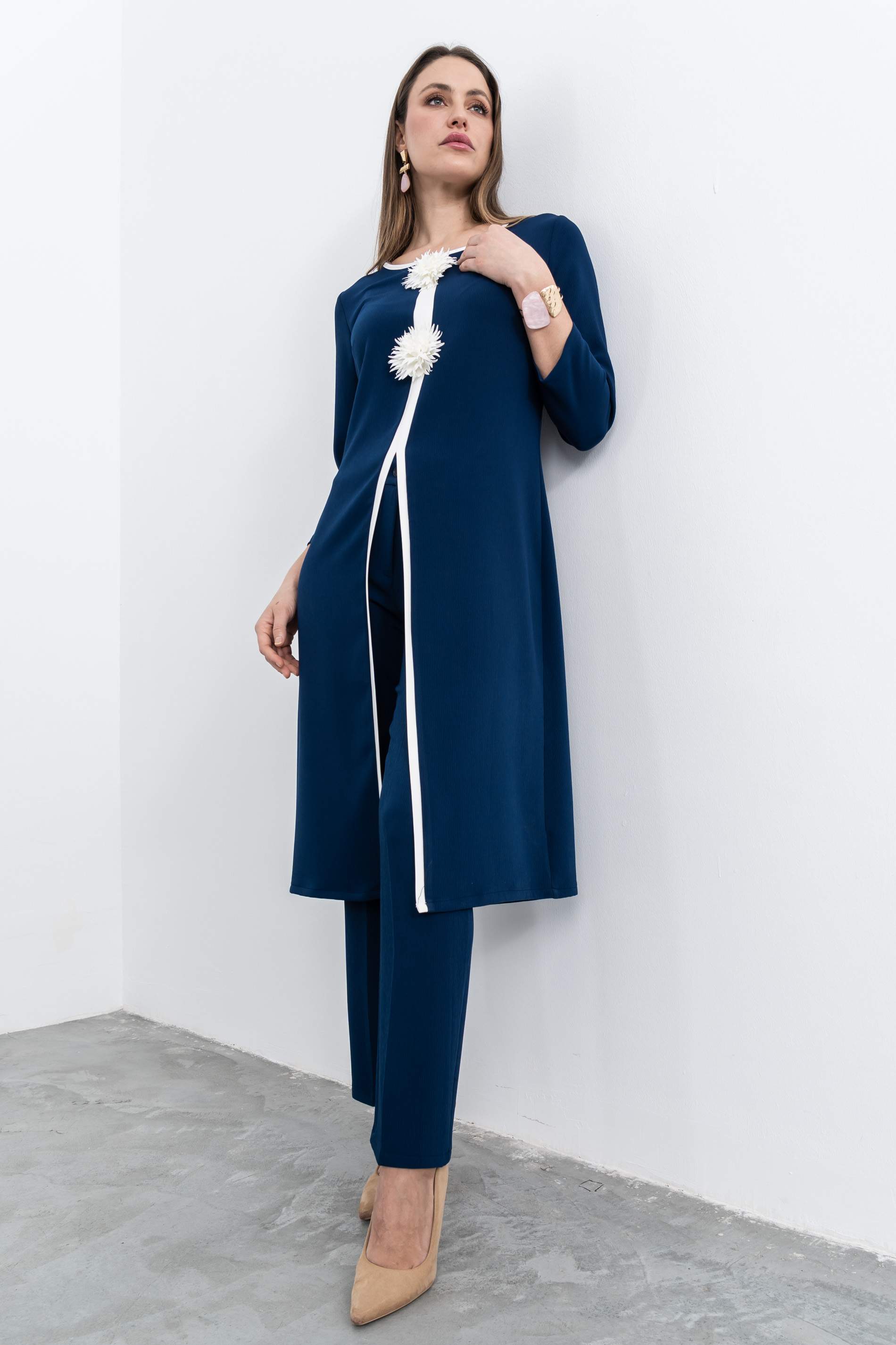 PANTALÓN VESTIR TEXTURA MARINO