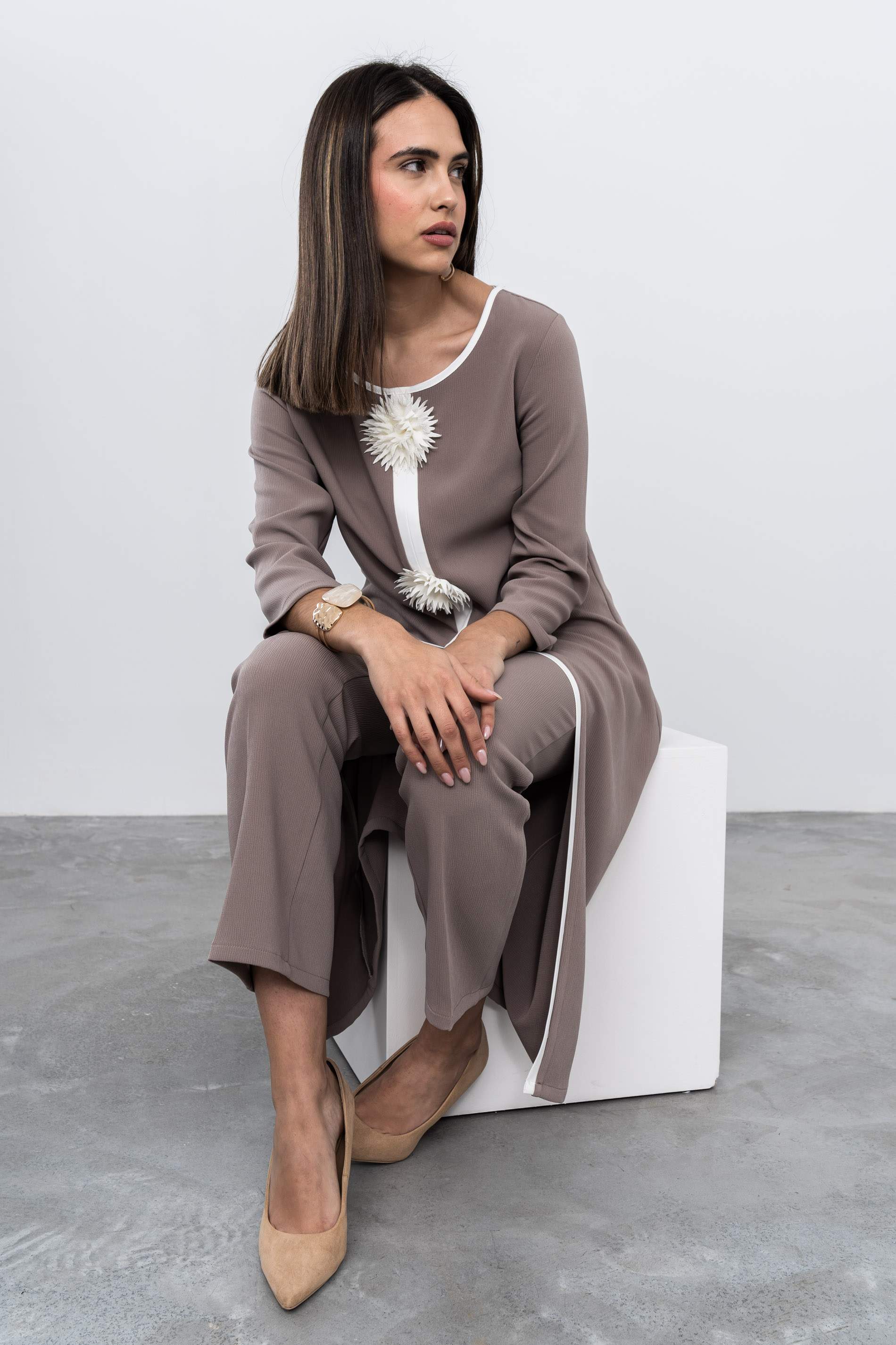 PANTALÓN VESTIR TEXTURA TOPO