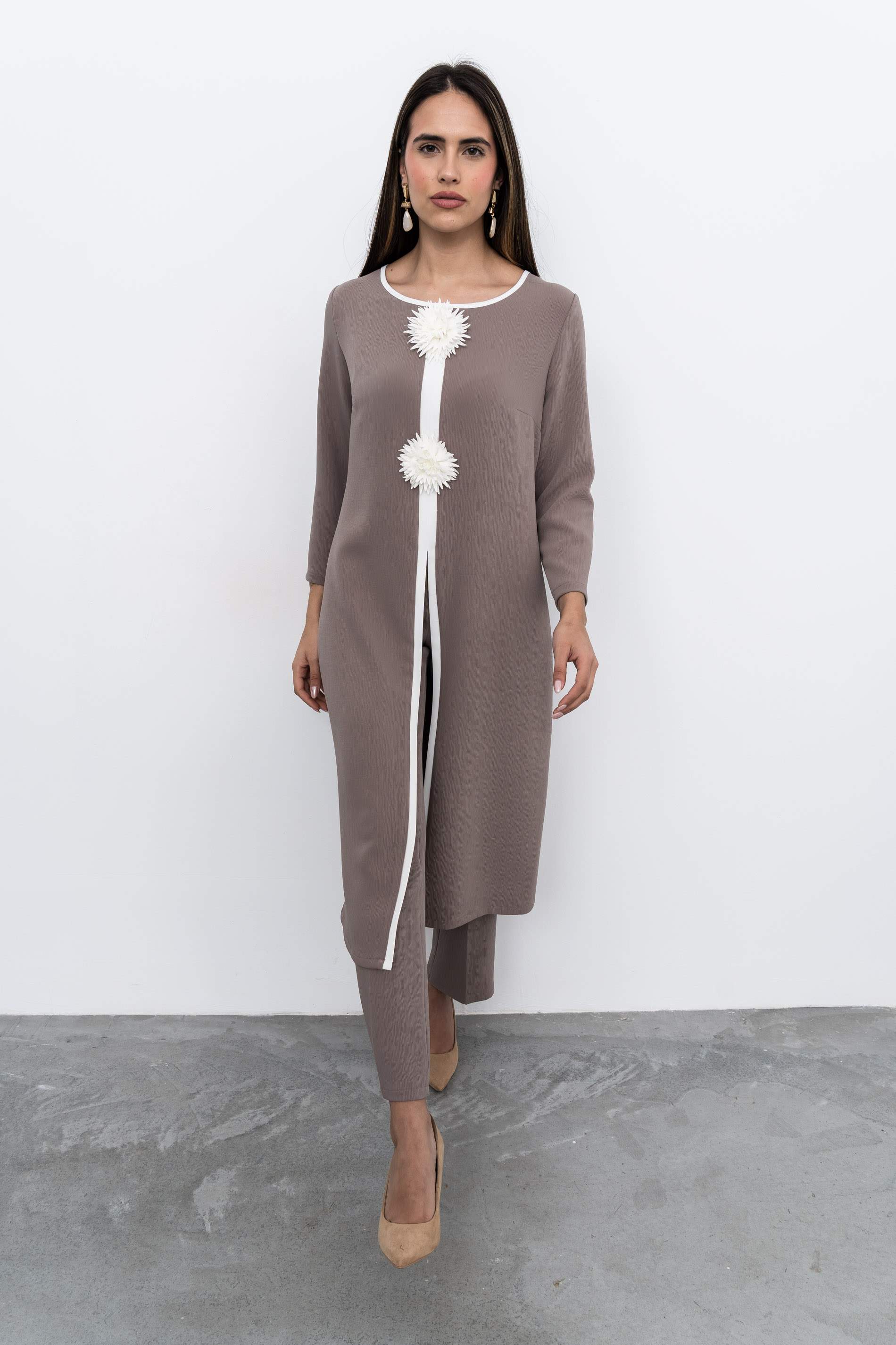 PANTALÓN VESTIR TEXTURA TOPO