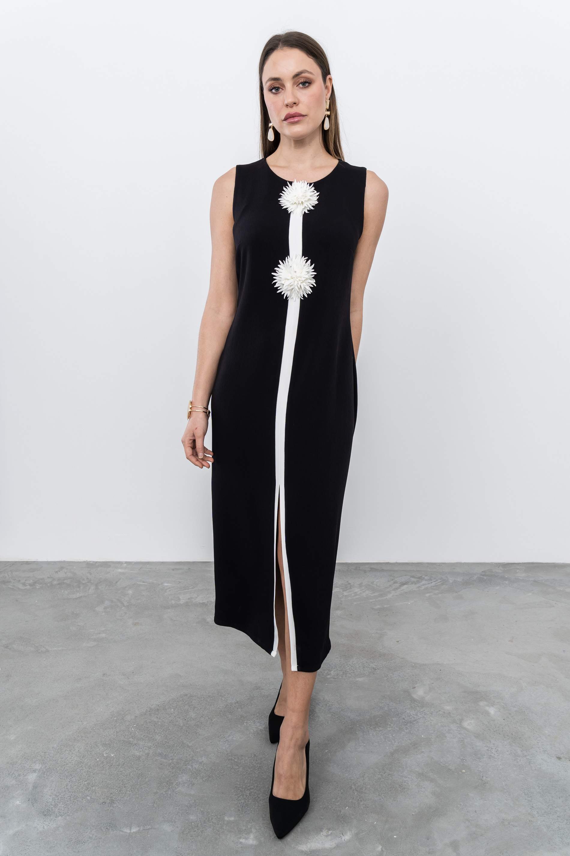 VESTIDO VIVOS FLOR MANGA SISA