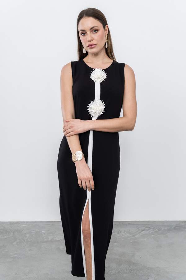 VESTIDO VIVOS FLOR MANGA SISA