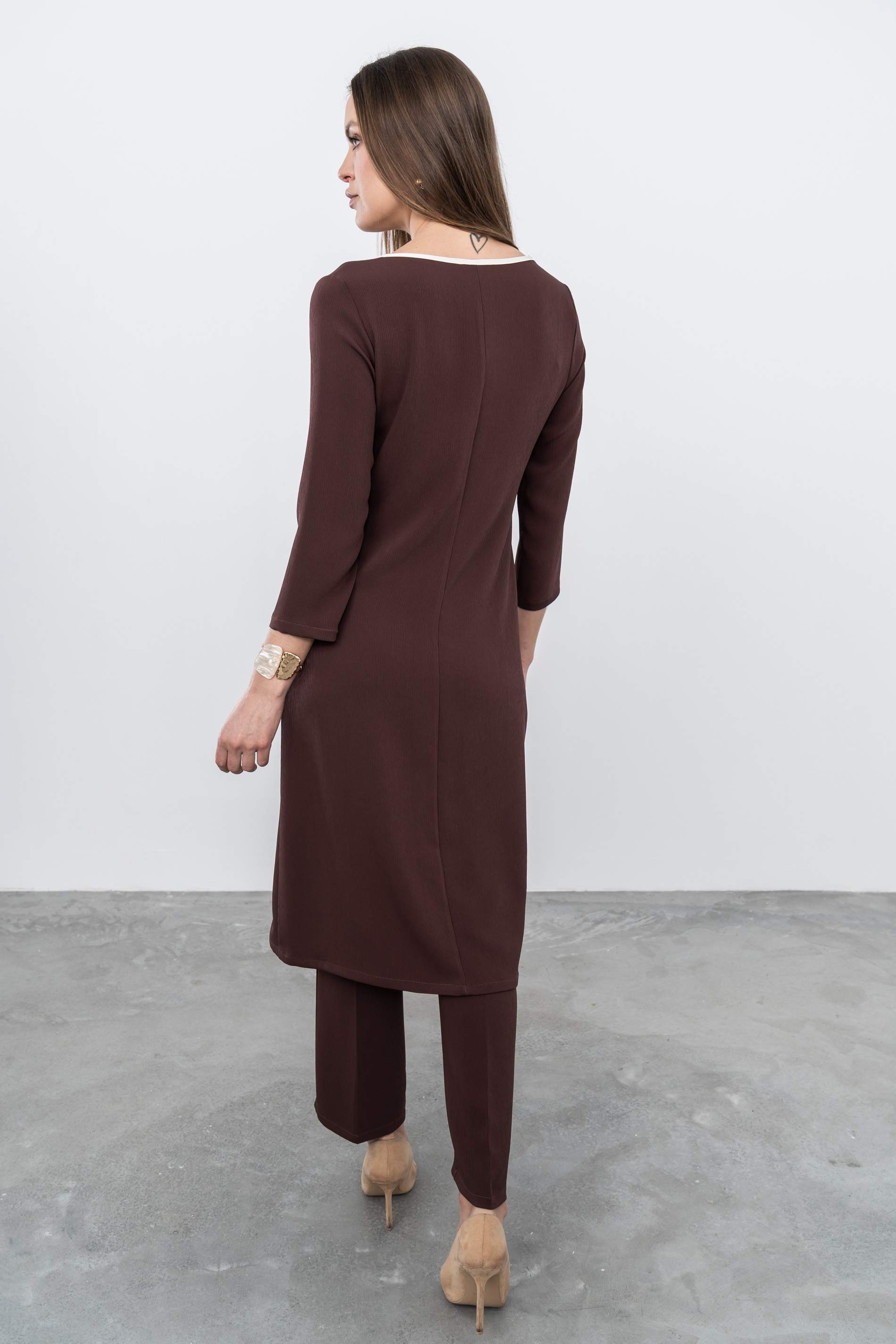 PANTALÓN VESTIR TEXTURA CHOCOLATE